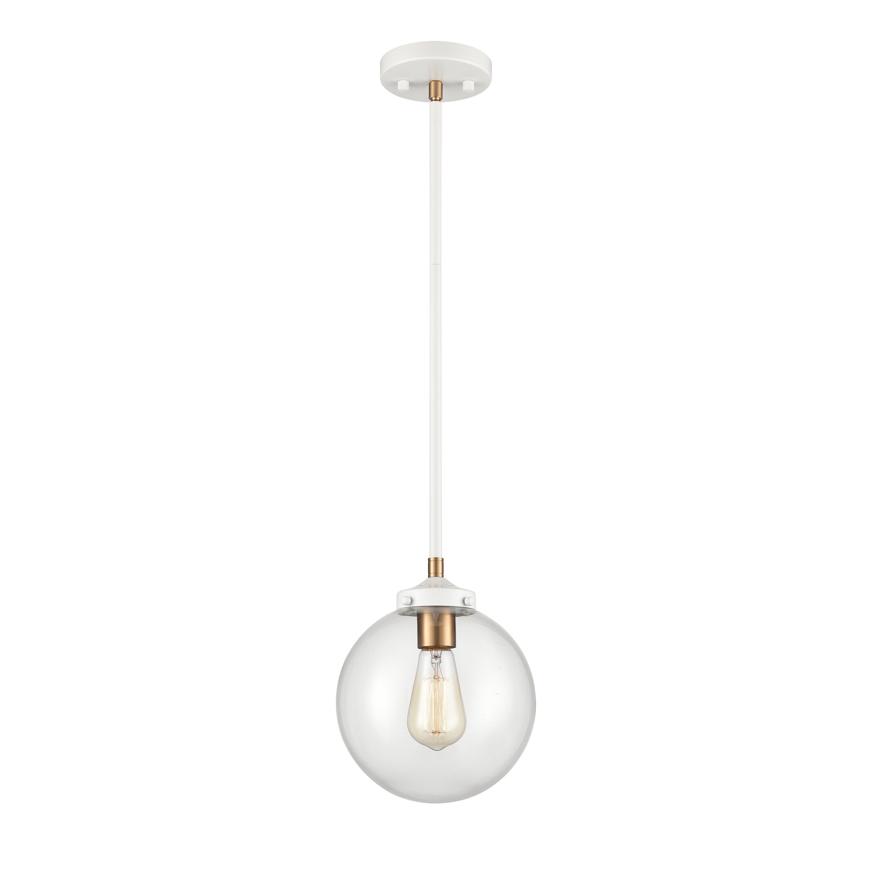 Westmore by ELK Lighting LW-20231804045 Spring 1 -Light Matte White Modern/contemporary Bowl Mini Hanging Pendant light
