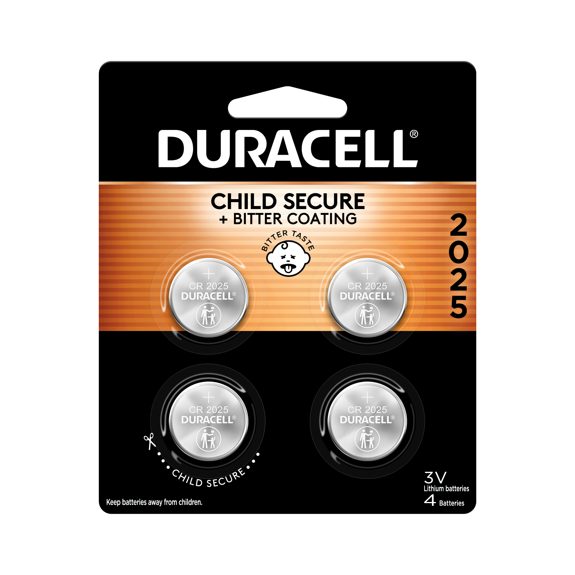 Duracell Lithium Coin Battery, 2025, 4-Pack