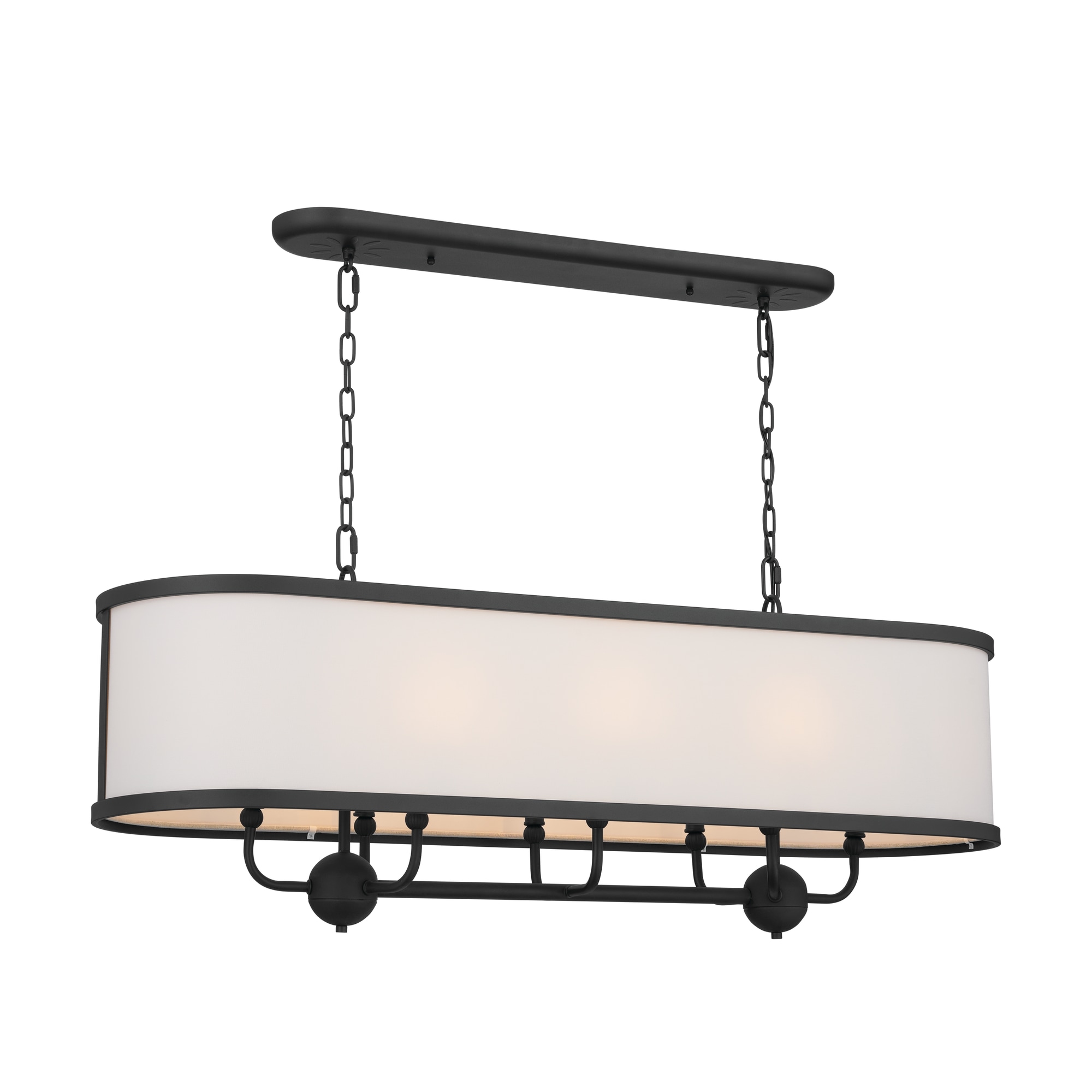 Kichler 52467BKT Heddle 8 -Light Black Farmhouse For Use in Bedrooms, Dining Rooms, Foyers, Kitchens, Living Rooms Chandelier