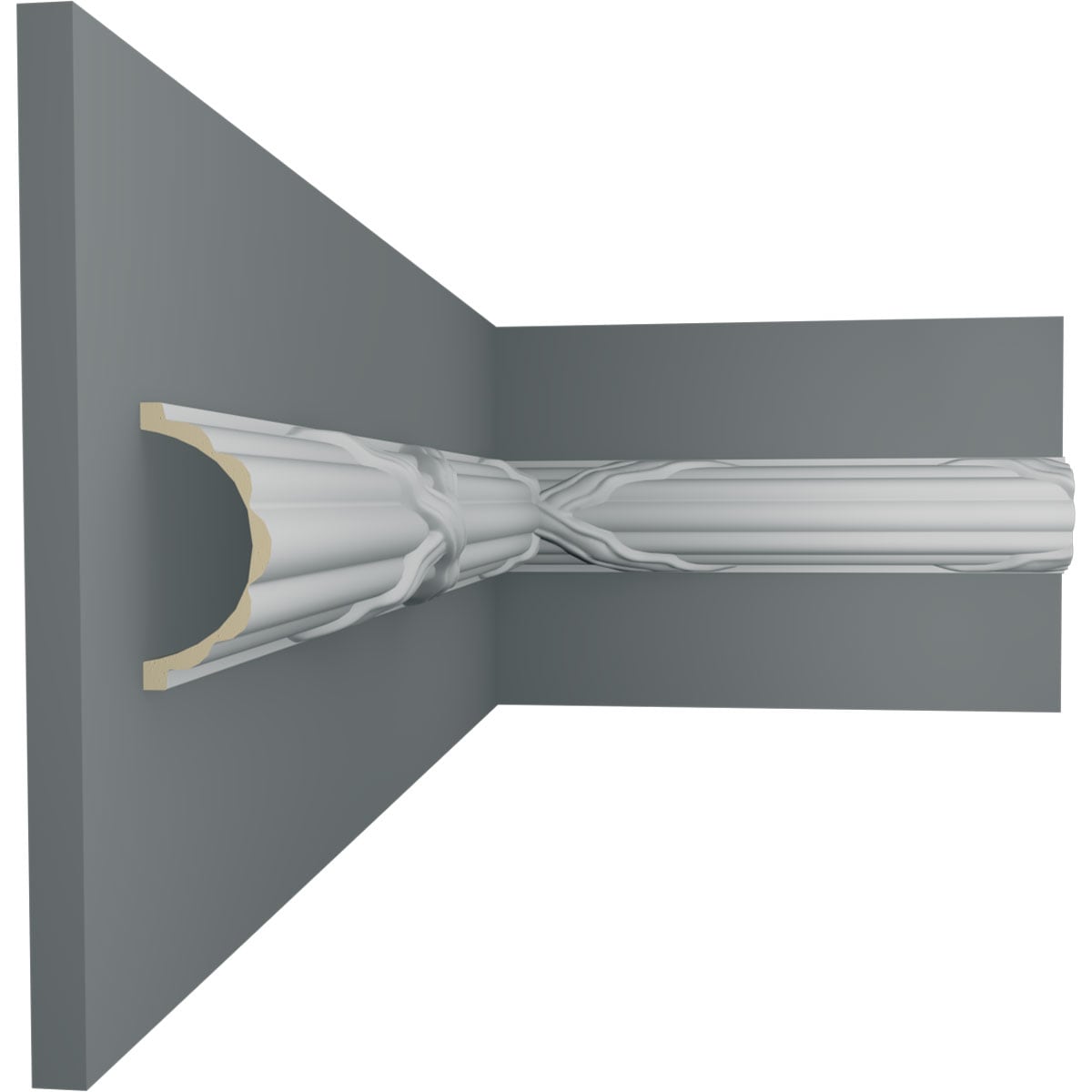 Primed White Polyurethane Reeded Panel Moulding