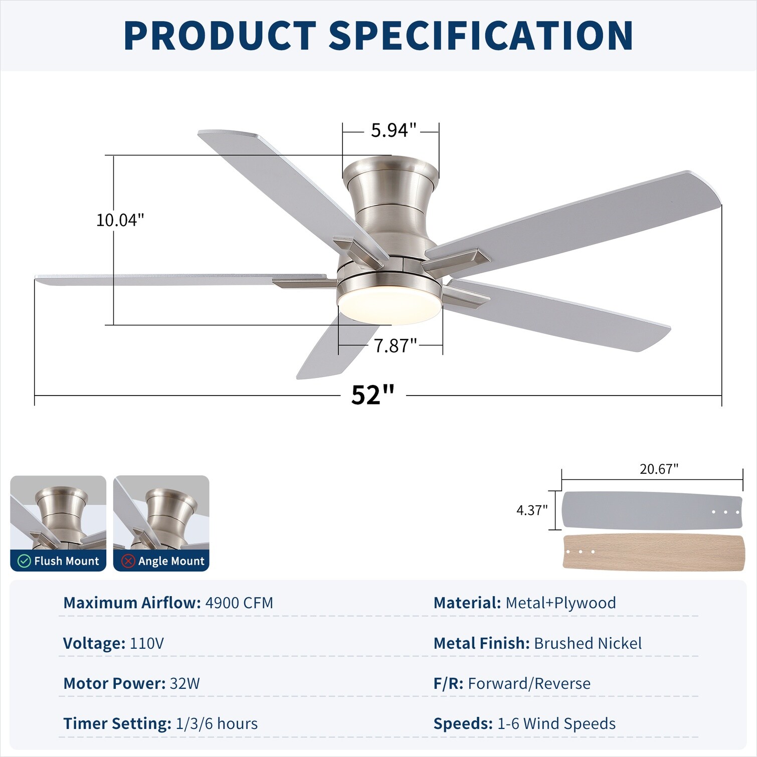 Watnature IUH59V8WYAE7 Ceiling-Fans - View #3