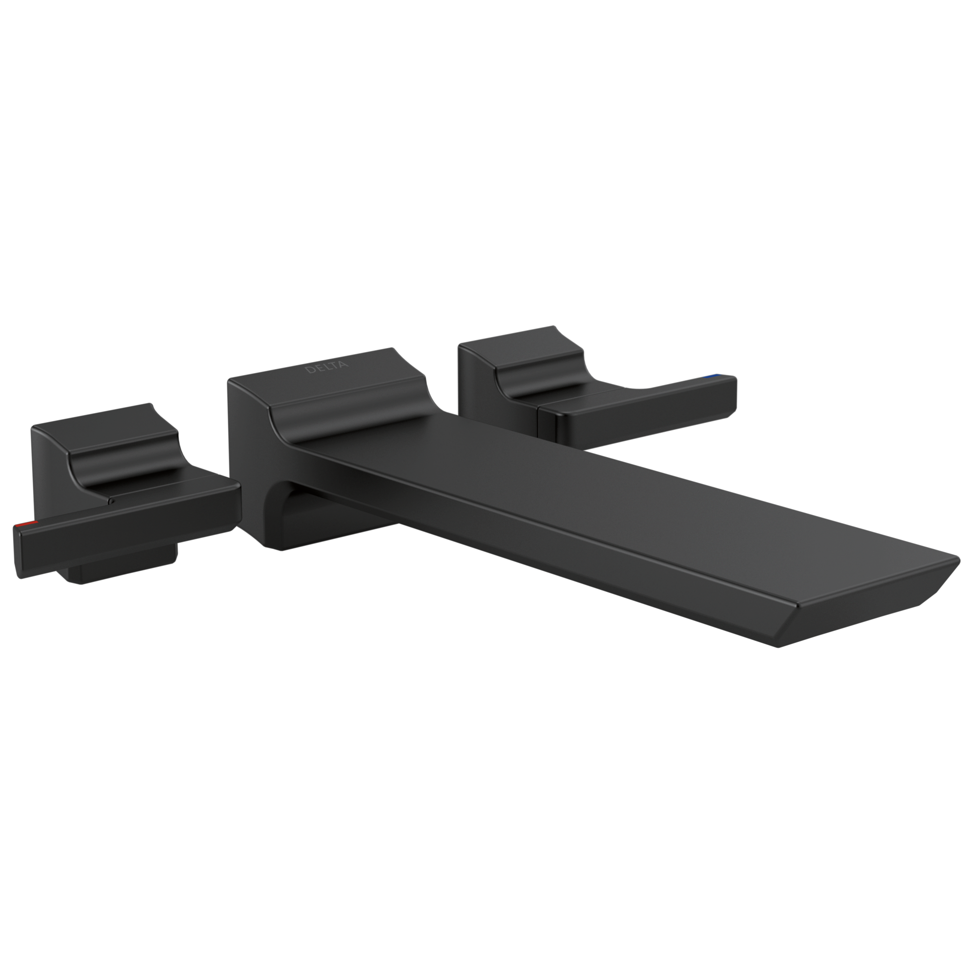 Delta T5799-BLWL Pivotal Matte Black 2-handle Wall-mount Low-arc Bathtub Faucet