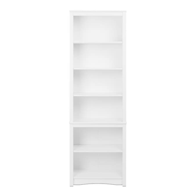 Prepac Homeoffice White 6 Shelf Modular, 26 Wide Bookcase