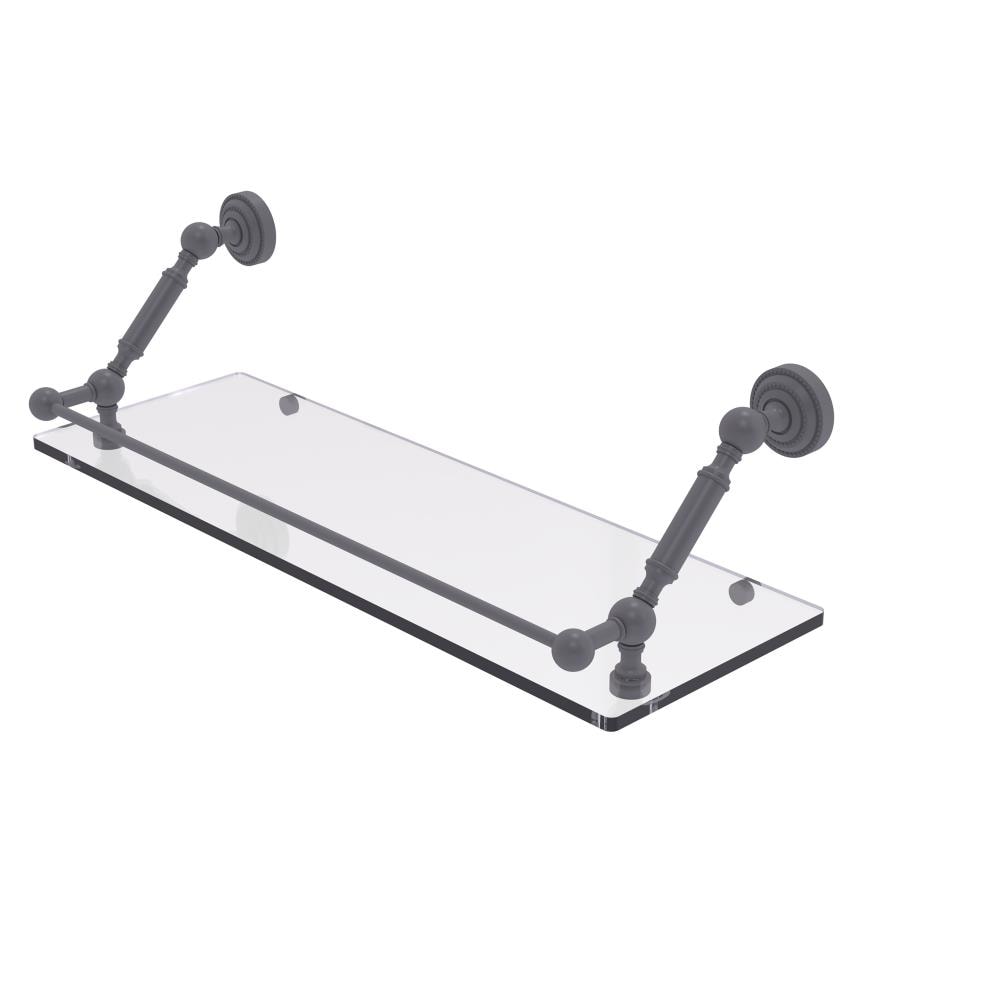 Allied Brass DT-1-24-GAL-GYM Dottingham Matte Gray Wall mount Bathroom Shelf ( 24-in x 7.3-in x 8-in )