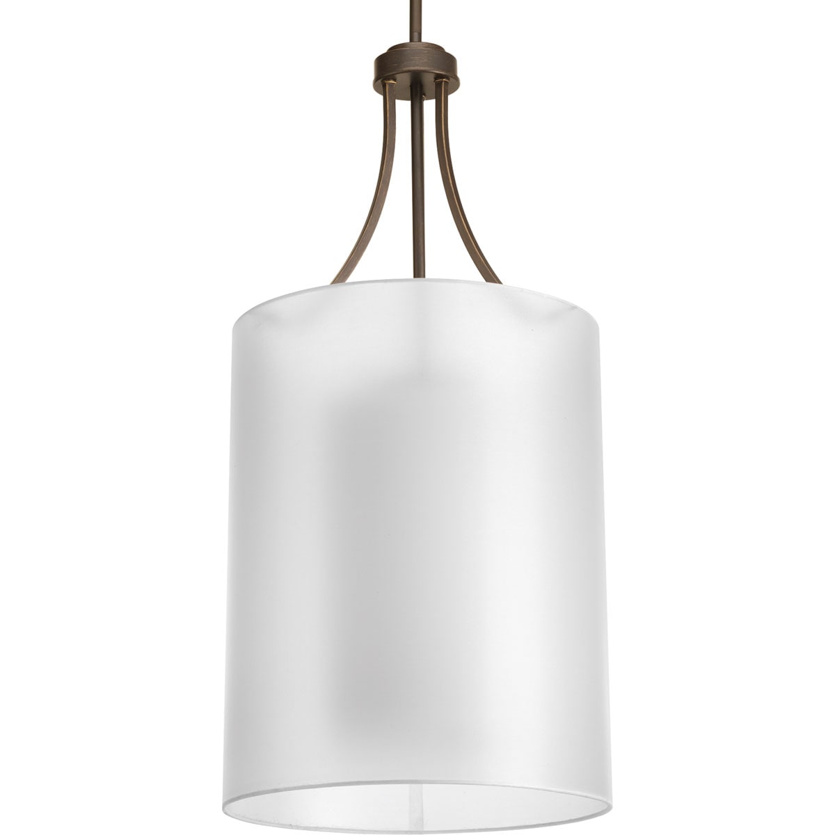 Progress Lighting P5046-20 Invite 2 -Light Antique Bronze Modern/contemporary Etched glass Cylinder Medium Hanging Pendant light