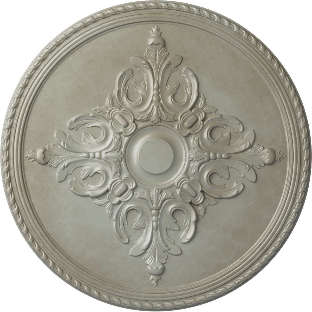 Ekena Millwork CM40MIFLS Milton 40.625-in W x 40.625-in L Painted Flash Gold Polyurethane Whole Ceiling Medallion
