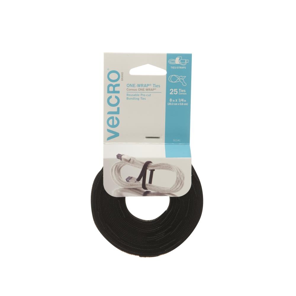 black Velcro Cable Ties Velcro ? Pack of 25 