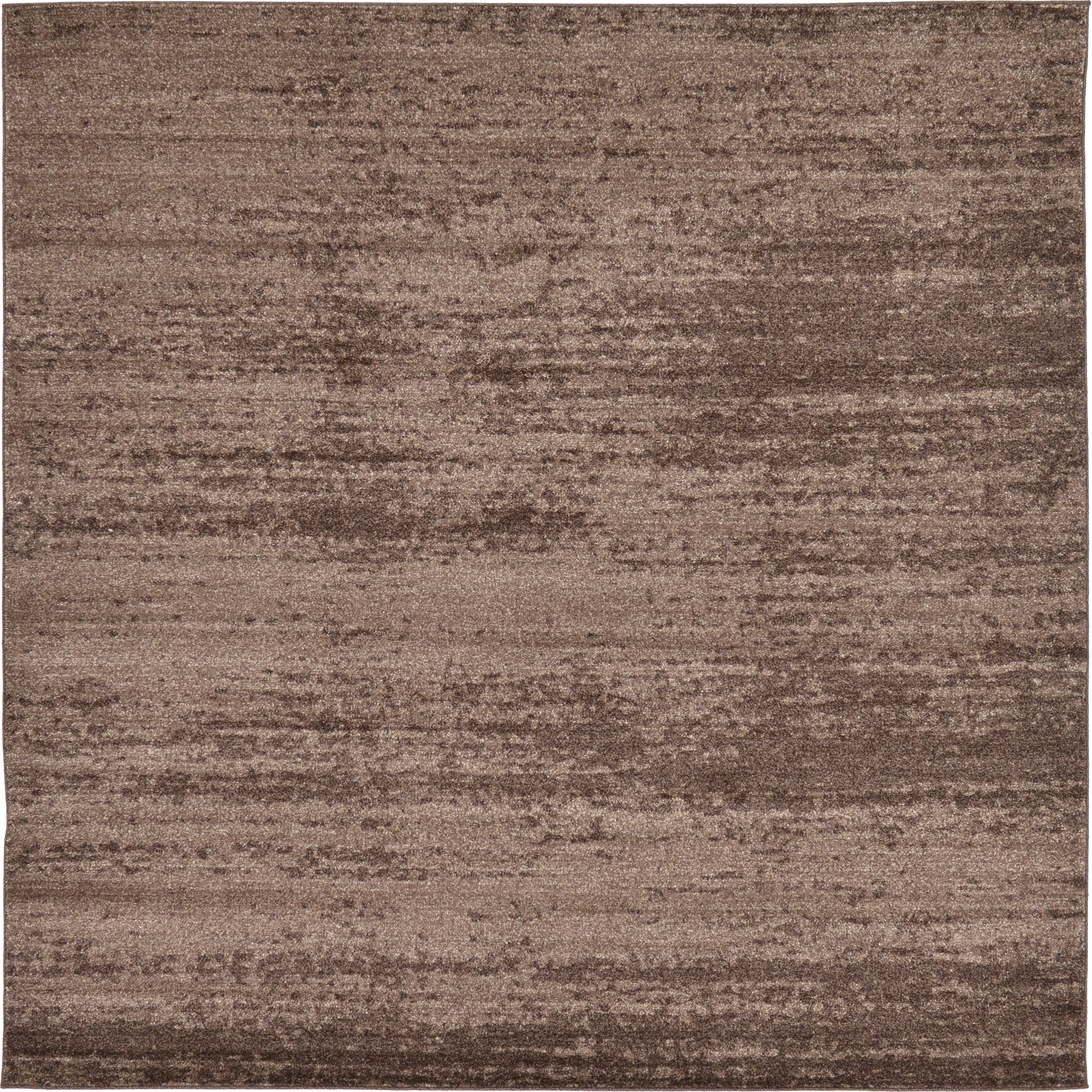 Unique Loom 3132834 Lucille Del Mar 8 x 8 (ft) Loomed Polypropylene Brown/Light Brown Square Indoor Distressed/Overdyed Area rug