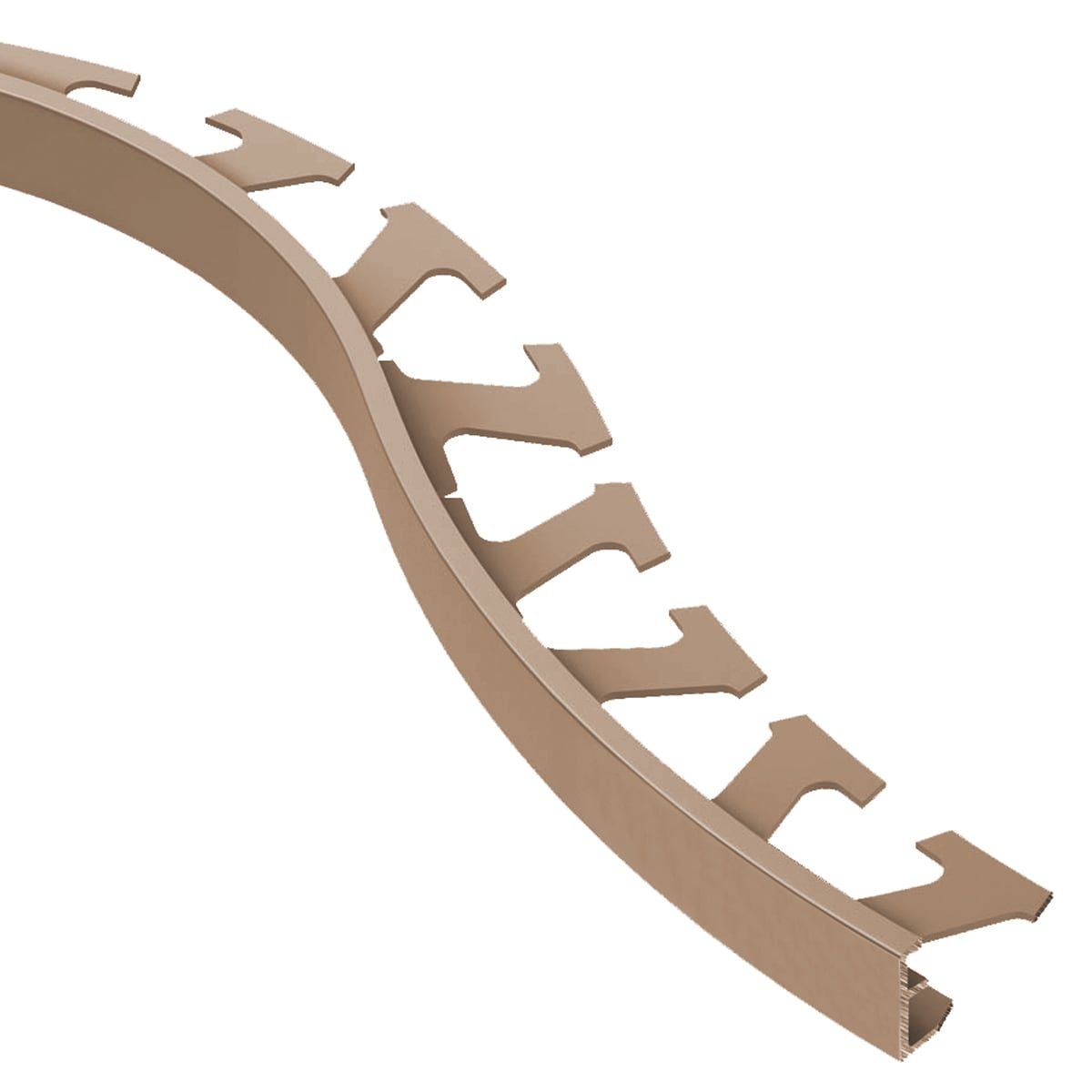 Schluter Systems R/A45HB Schiene-Radius 0.188-in W x 98.5-in L Light Beige Color-Coated Aluminum Aluminum L-angle Tile Edge Trim