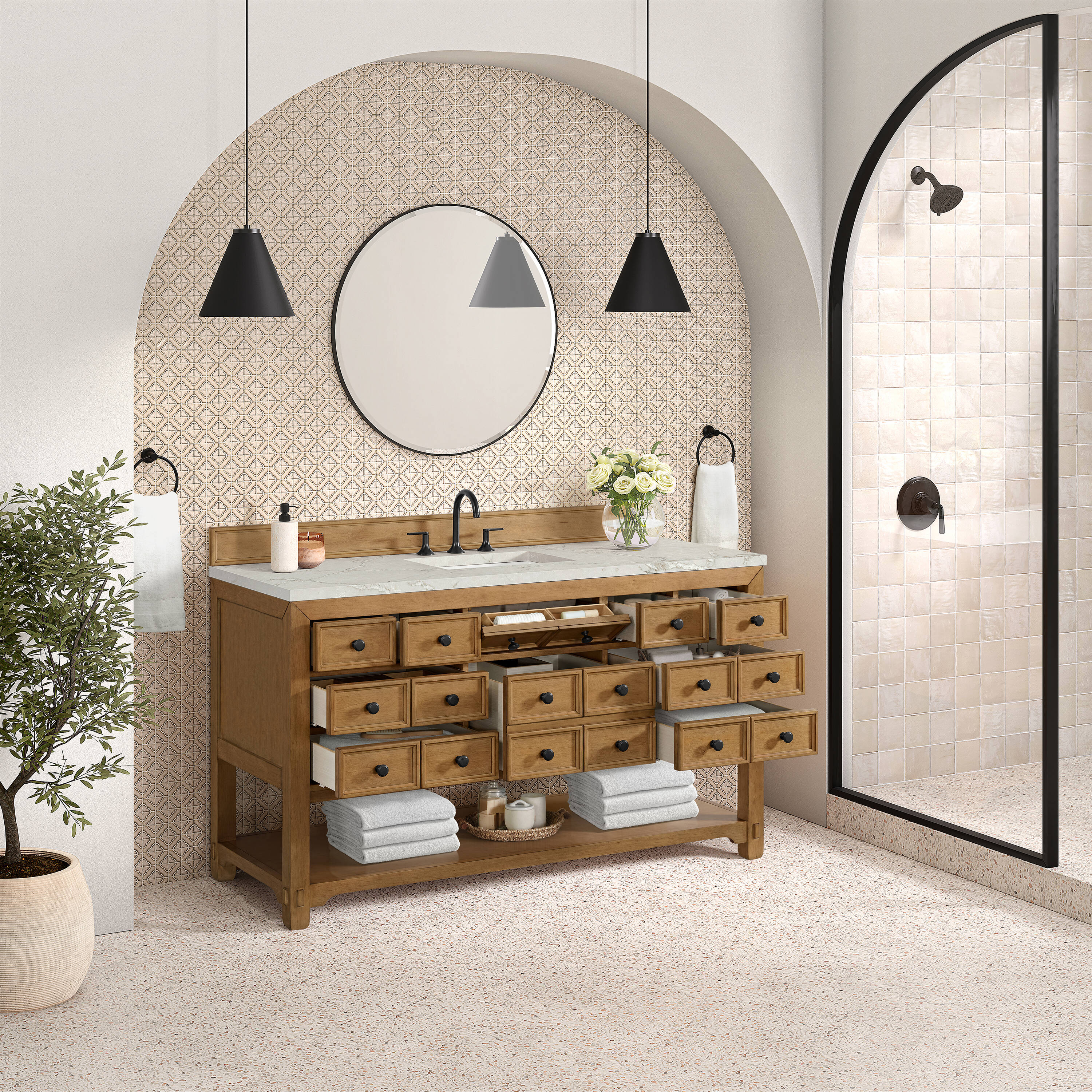 James Martin Vanities 505-V60S-AMB-3VSL Bath-Vanity-Combo - View #4