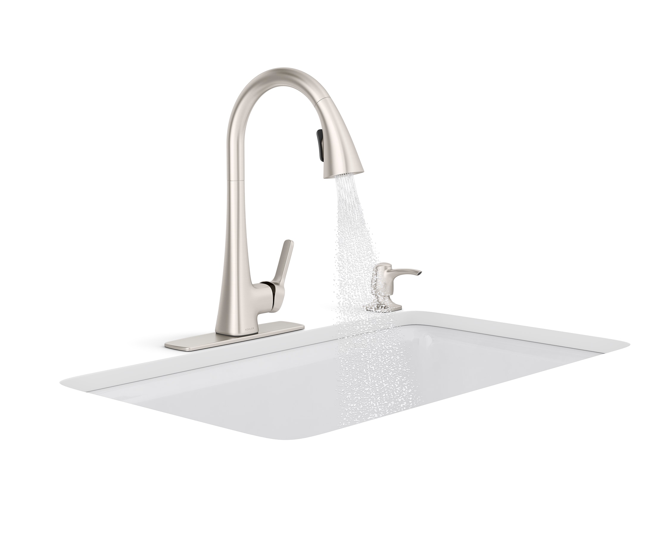 KOHLER Maxton offers Vibrant Stainless Single Handle Pull-down Kitchen Faucet