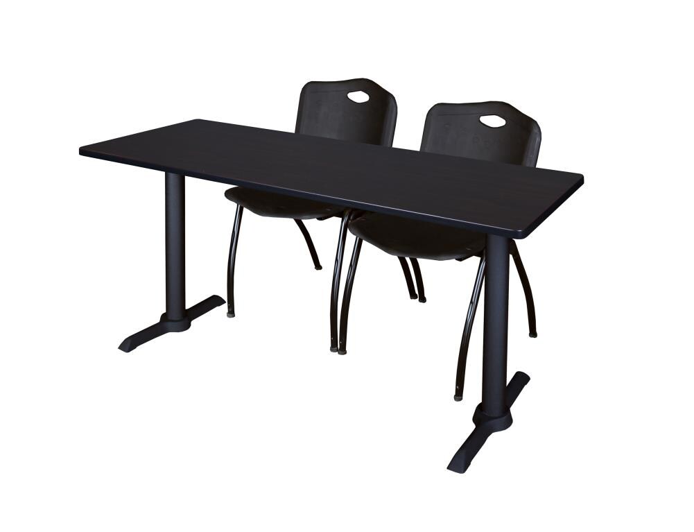 Regency MTRCT7224MW47BK Training Brown 4-Person Training Table (72-in W x 29-in H)