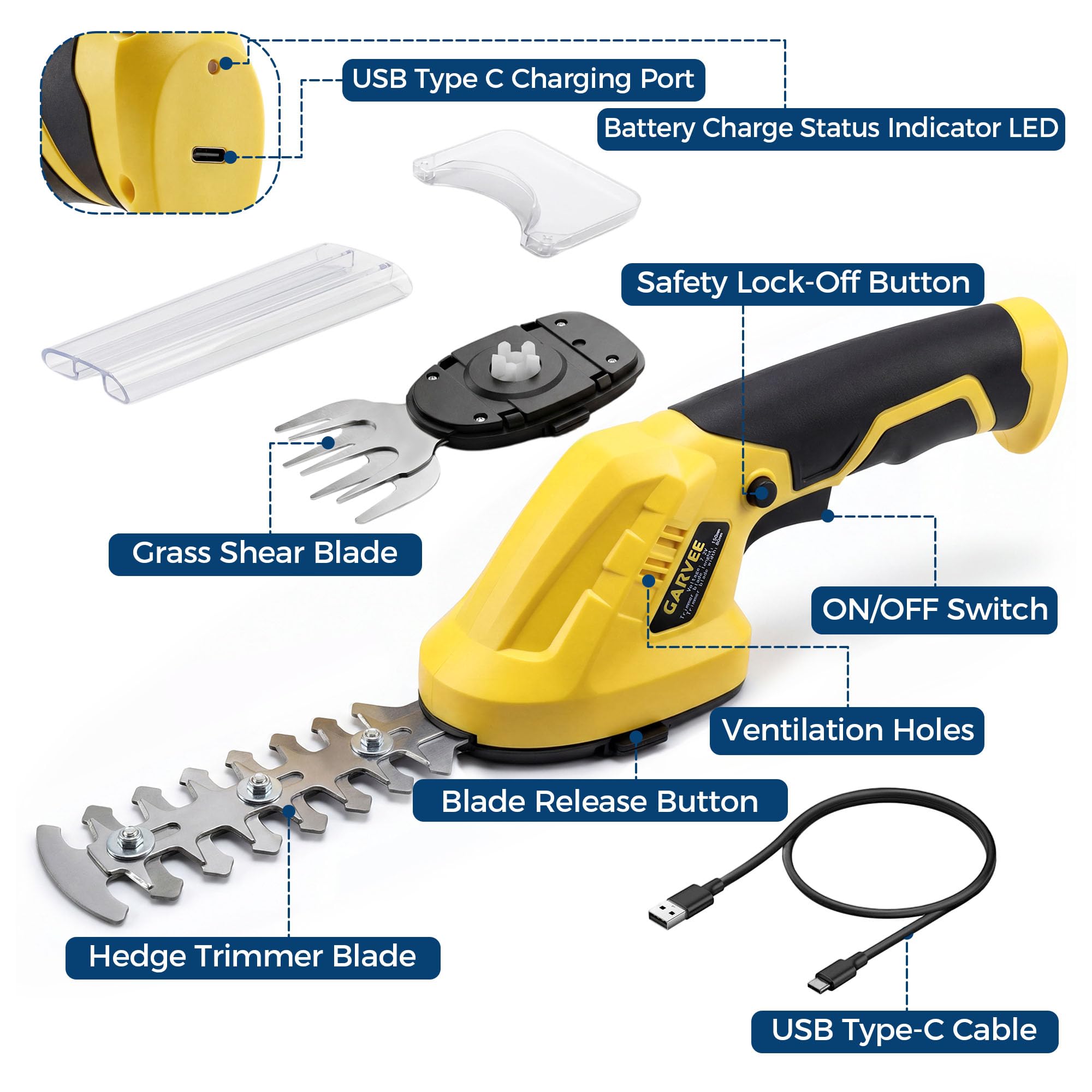 Garvee 06ZHBET-147 Cordless-Hedge-Trimmers - View #4