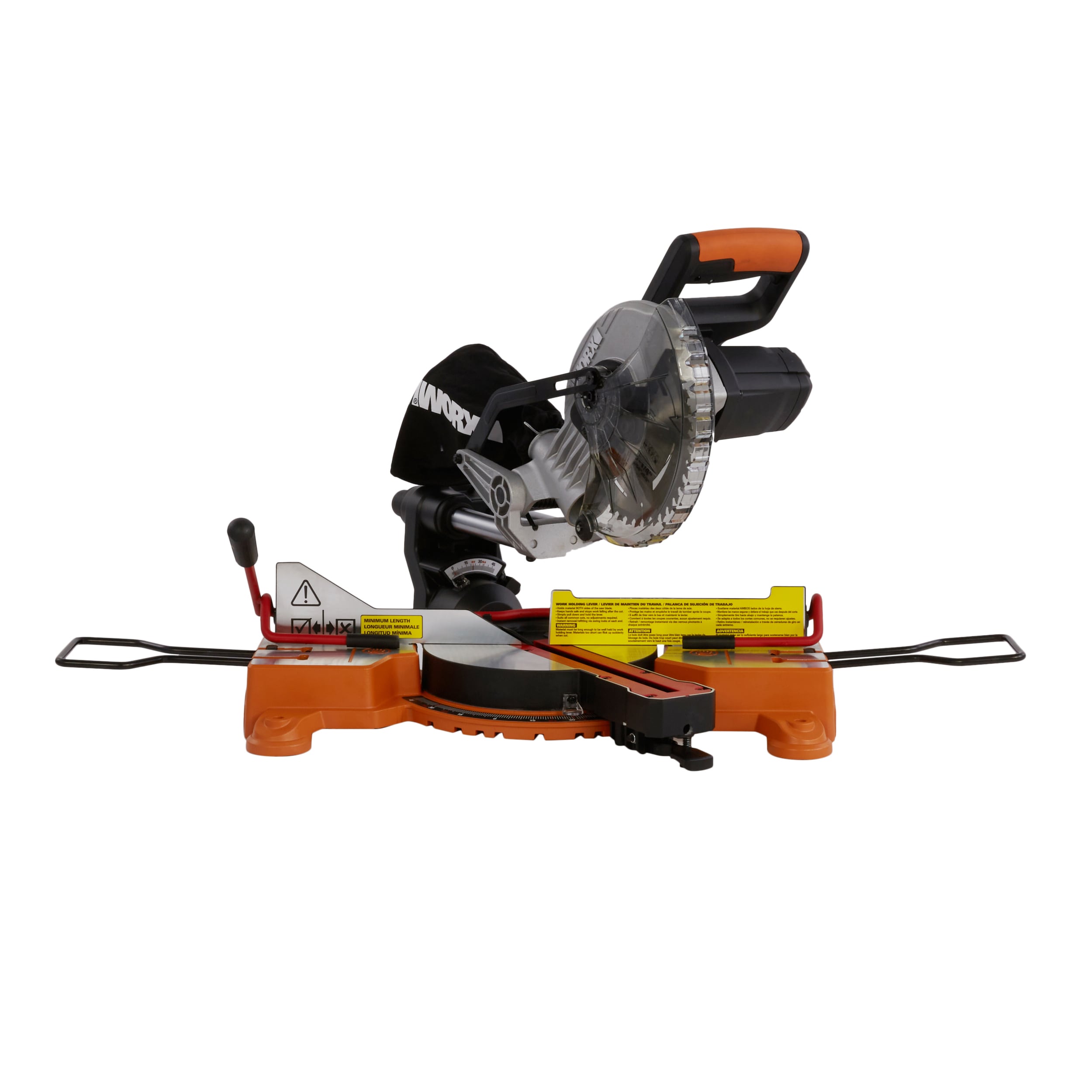 WORX POWER SHARE 7-1/4-in 20-volt Max Single Bevel Sliding Compound  Cordless Miter Saw in the Miter Saws department at