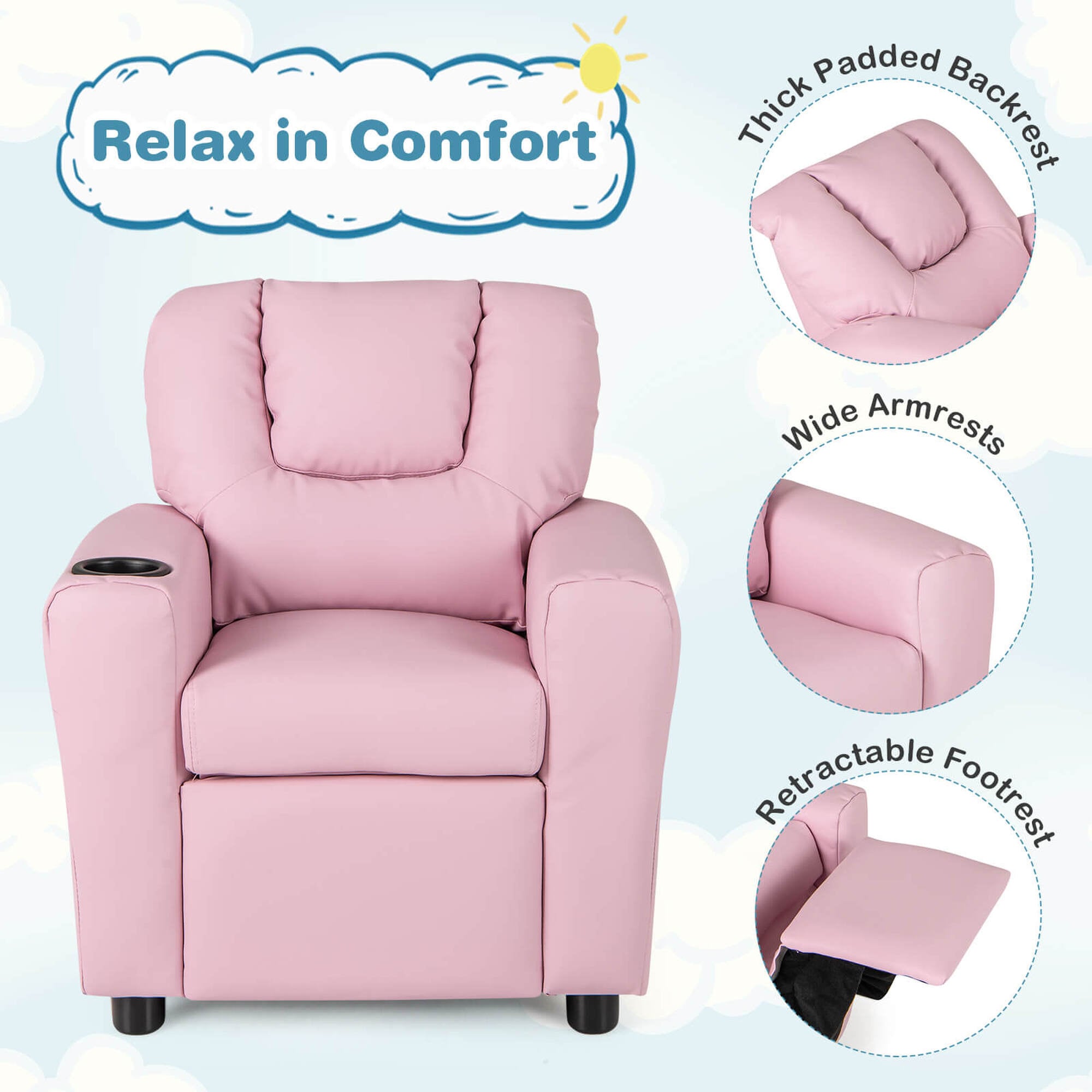 Costway HCST04938 Kids-Chairs - View #3