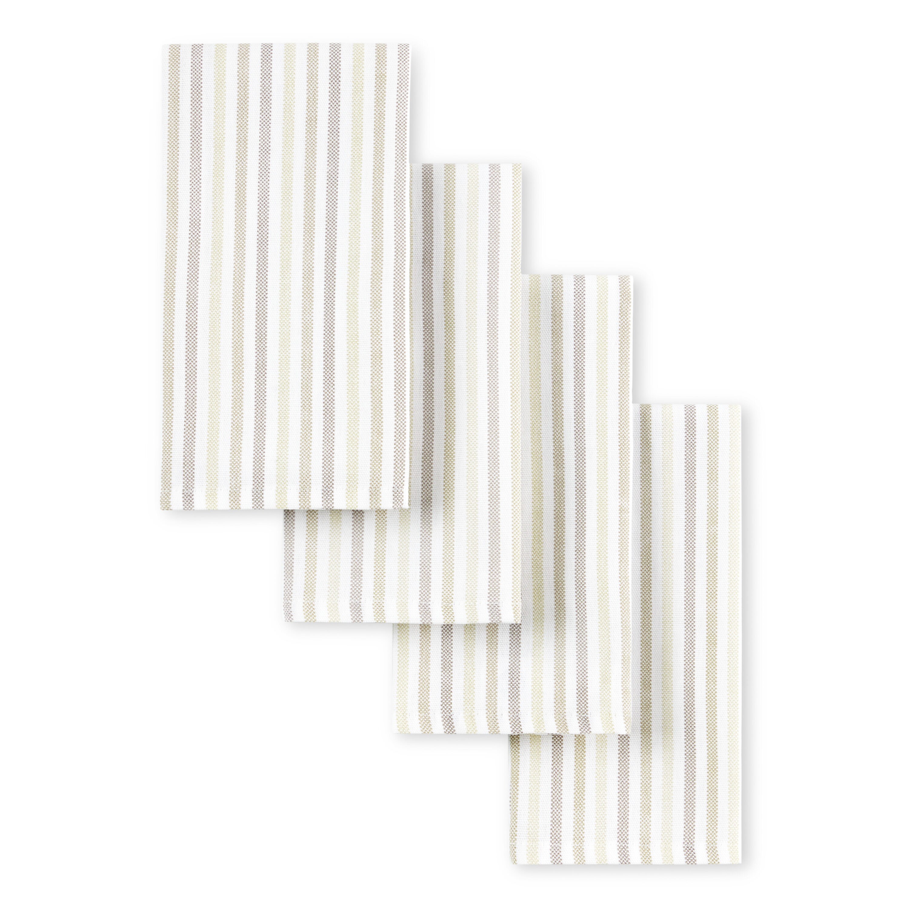 Martha Stewart N4018634TDMS 56WH 4 -Pack Beige/Brown Cotton Square Napkin(s)