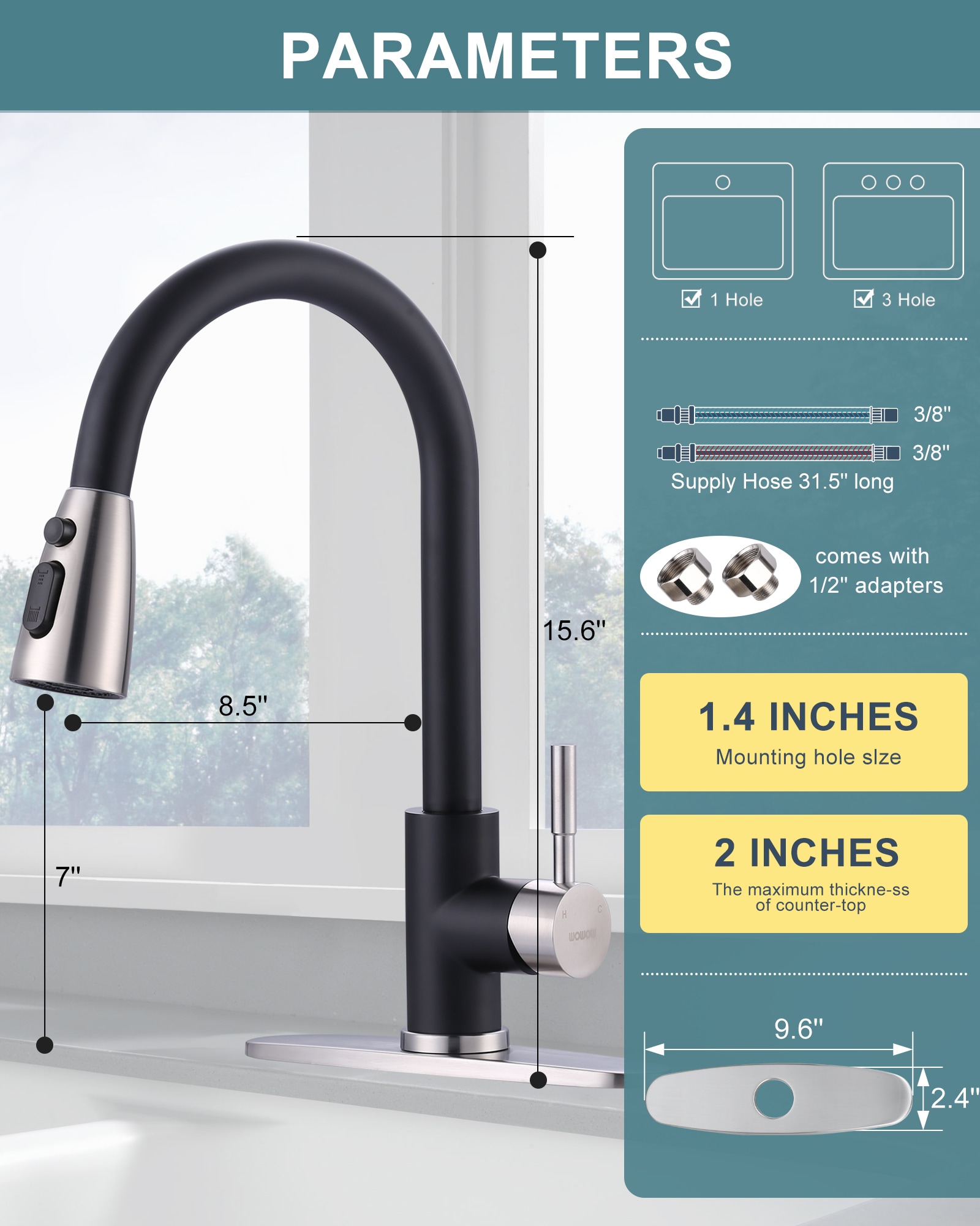 WOWOW 2310301NB-LW Kitchen-Faucets - View #6
