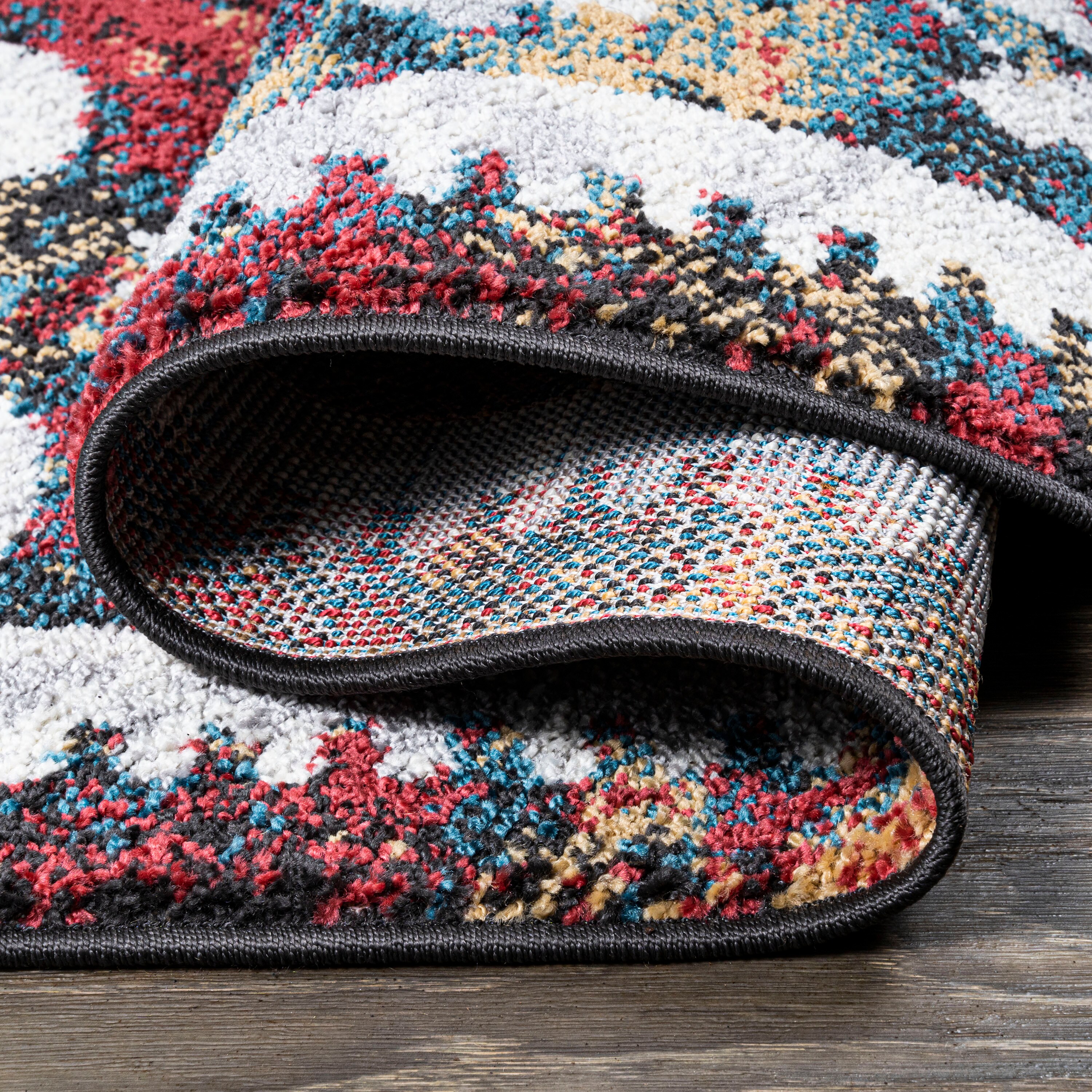 Dhiya Distressed Multicolor Kilim 2 x 8 Runner Rug