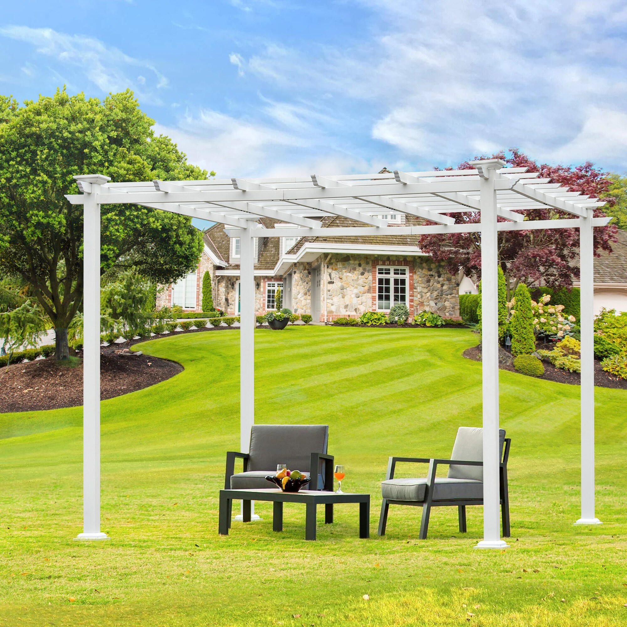 Afoxsos LWMX102 Wood-Resin-Gazebos - View #4