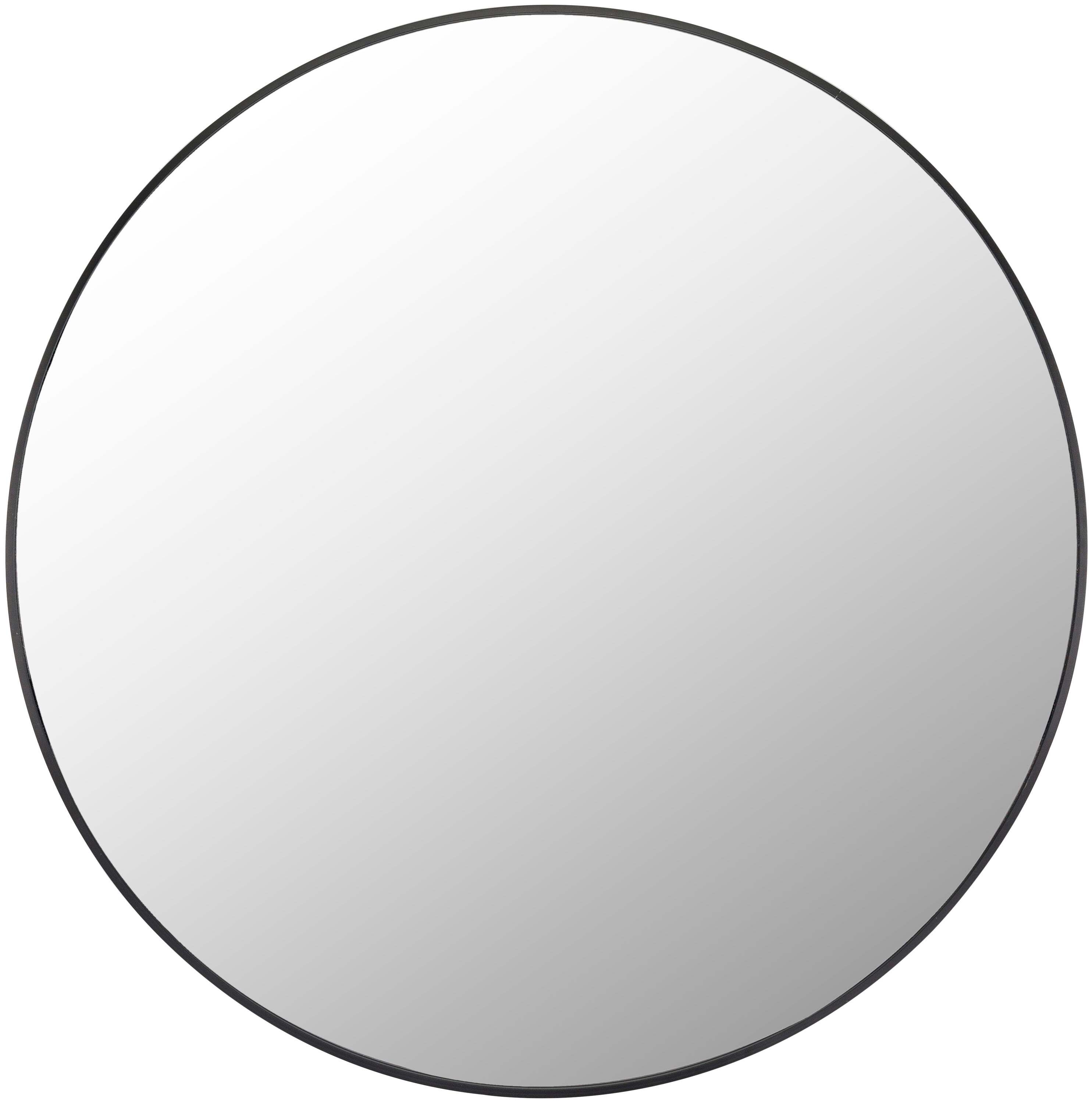 Livabliss 36-in W x 36-in H Round Black Framed Wall Mirror RAY038-3636 ...