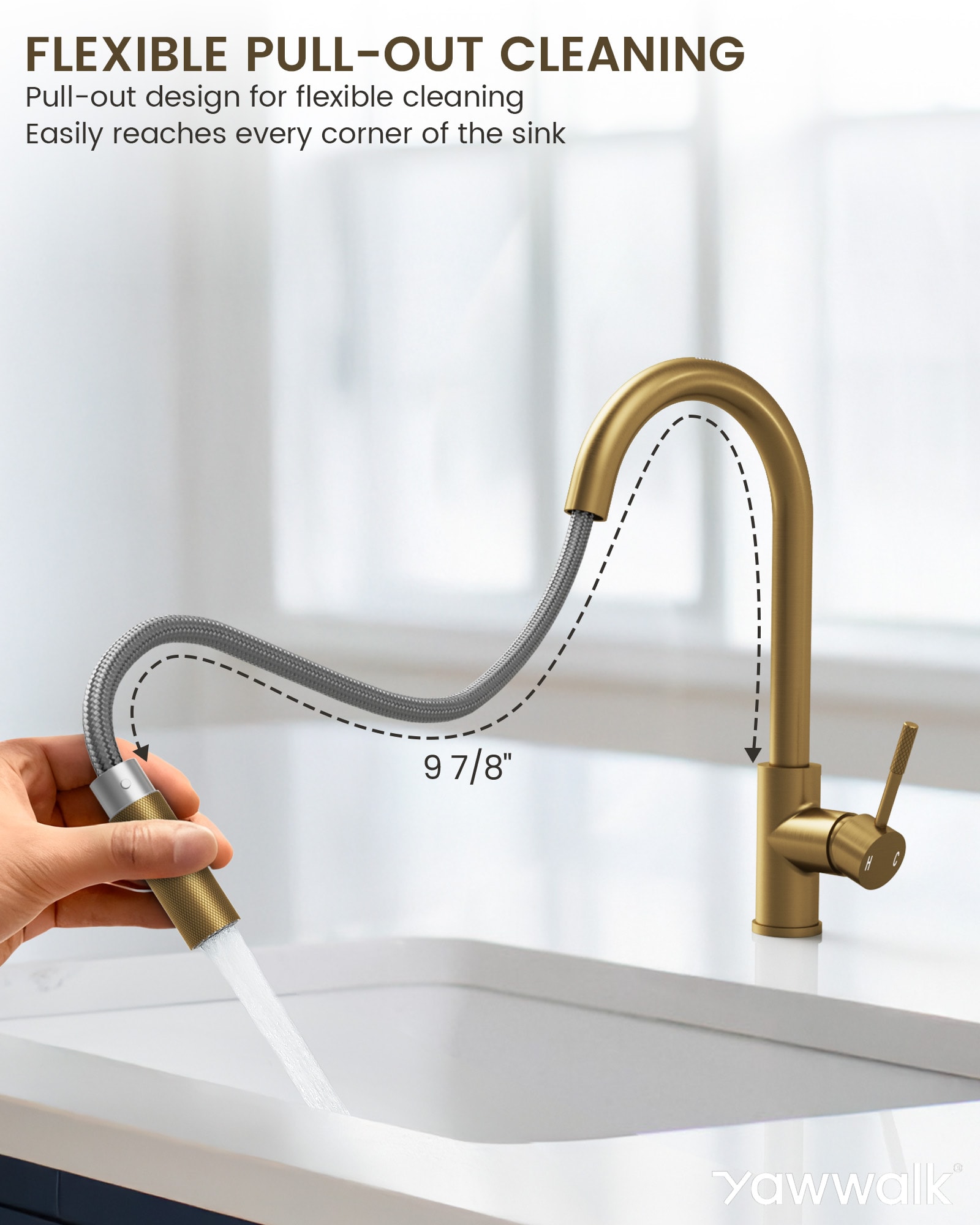 YAWWALK Y11W76-BG Kitchen-Faucets - View #3