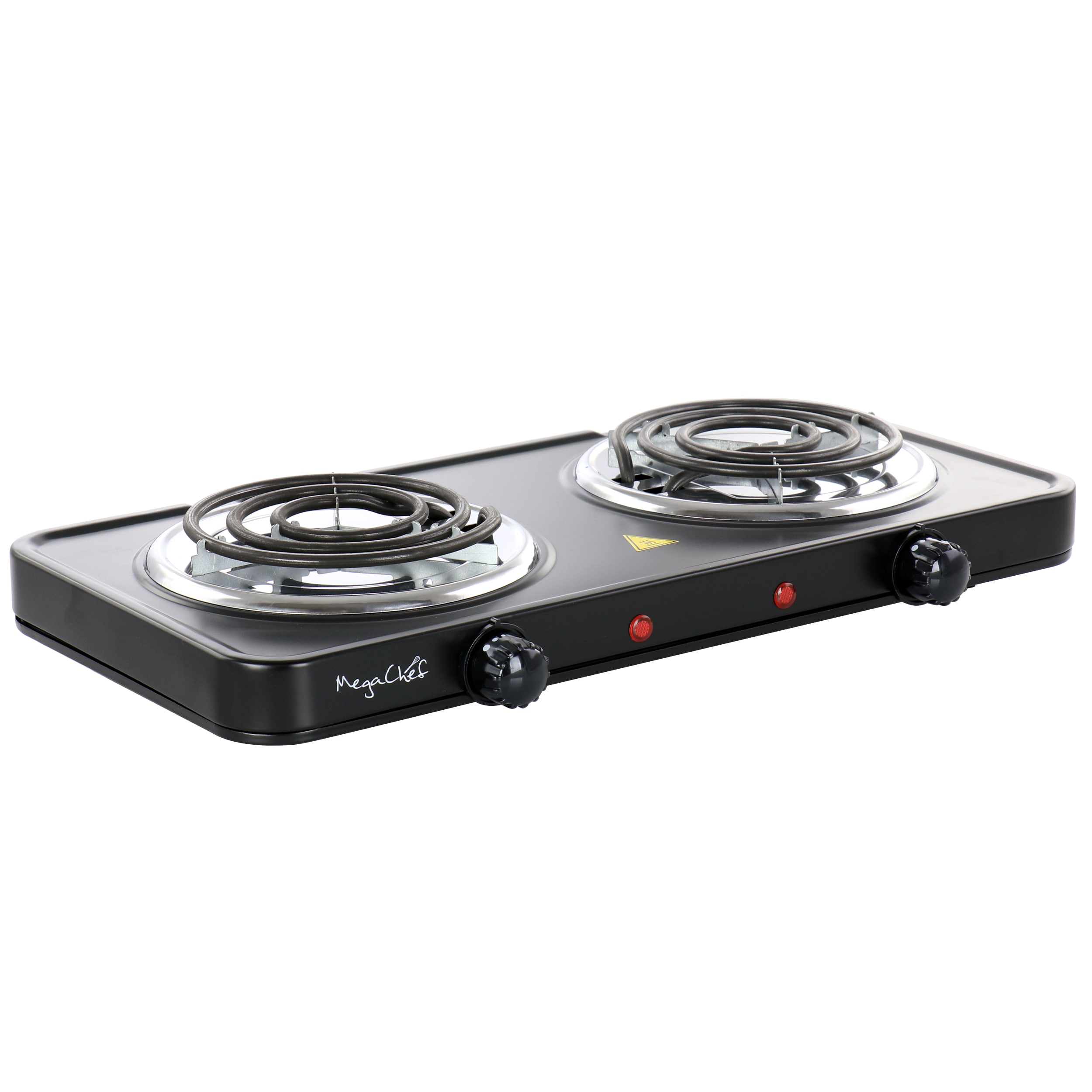 MegaChef Electric Easily Portable Heavy Duty Lightweight Dual Size Infrared Burner Cooktop