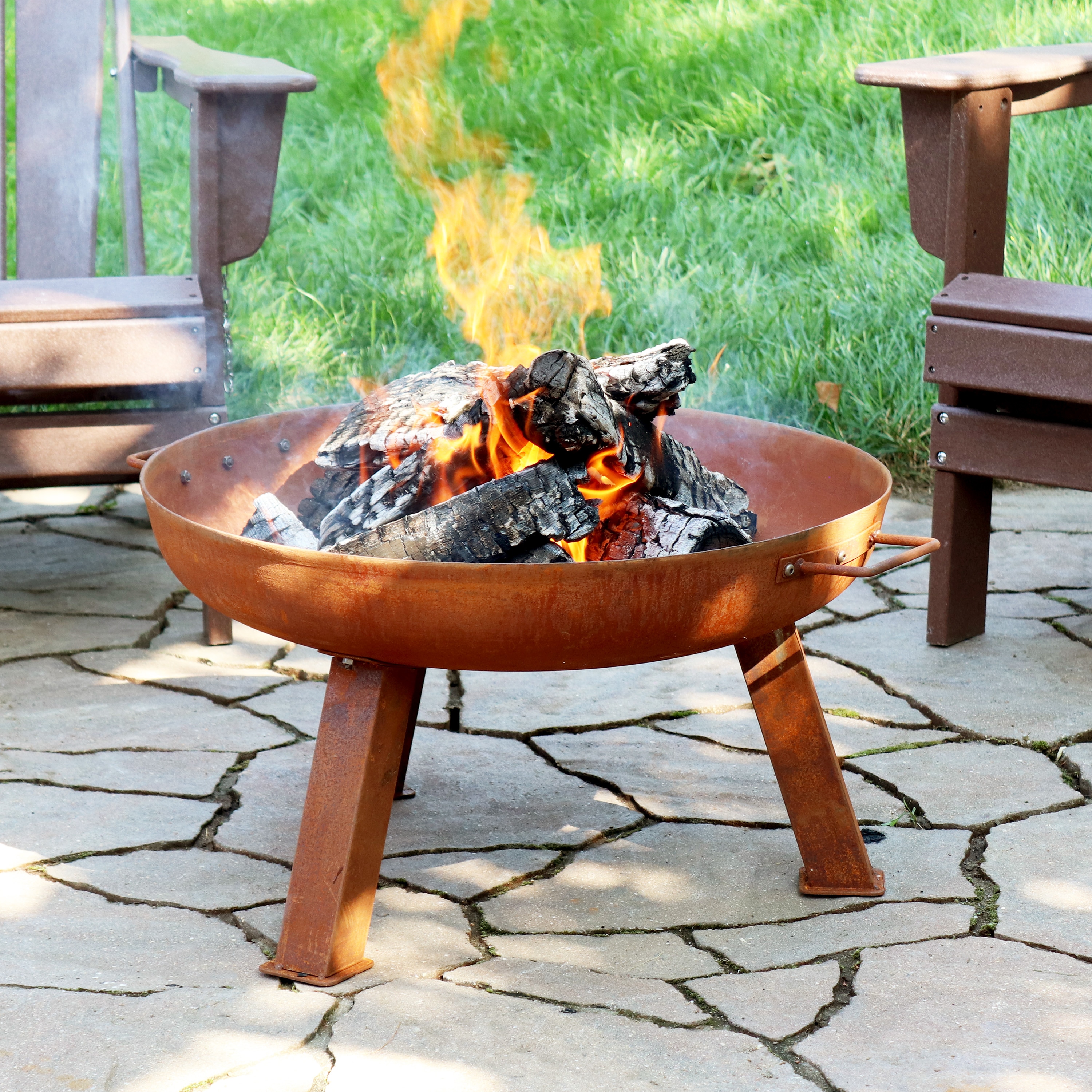 Sunnydaze Decor RCM-LG620 Outdoor-Woodburning-Firepits - View #12