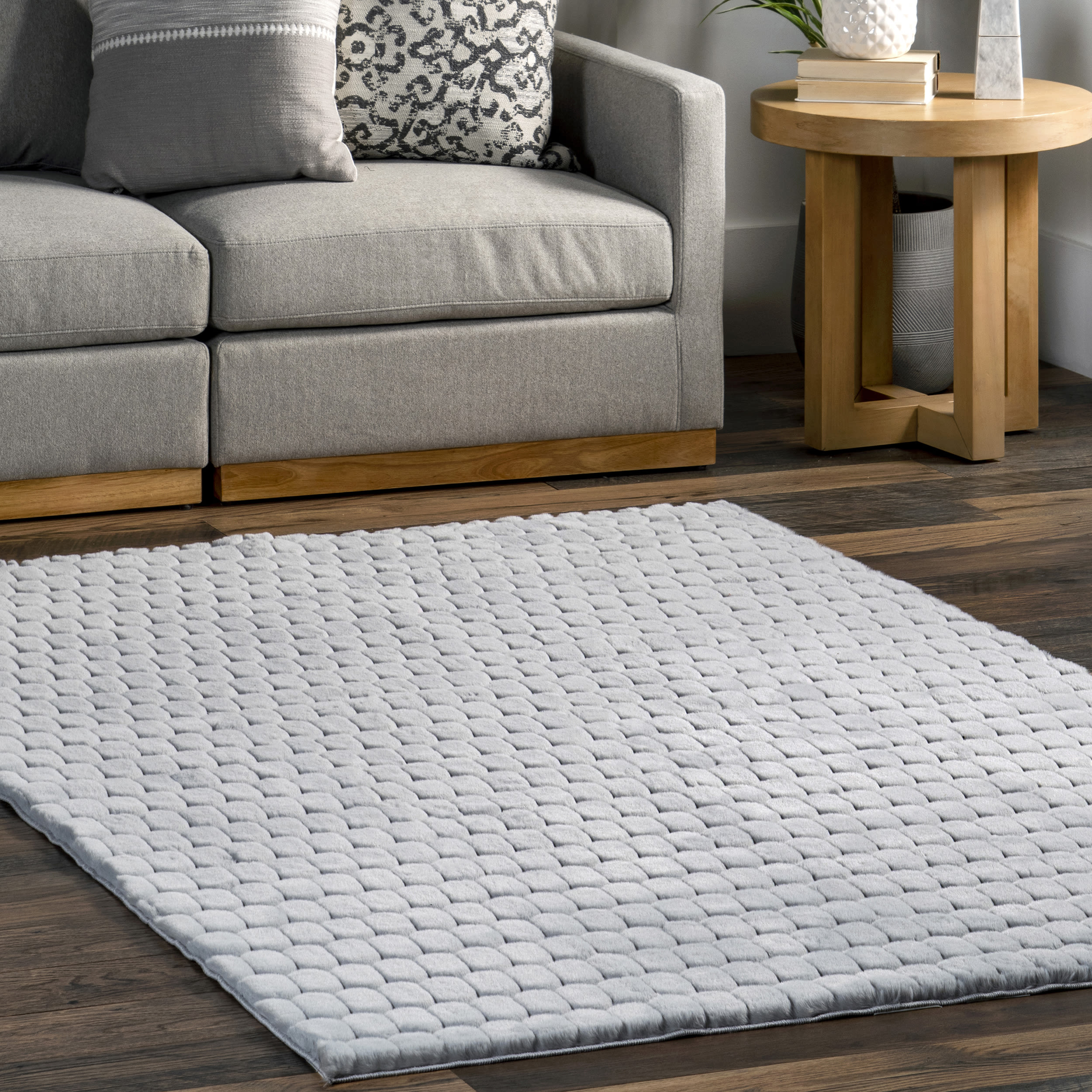 nuLOOM Nia 2 X 8 (ft) Silver Indoor Solid Machine Washable Runner