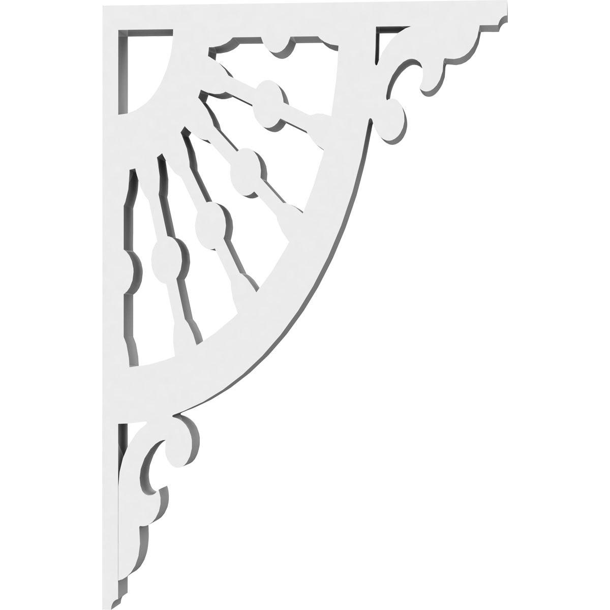Ekena Millwork BKTP01X04X06WW Exterior-Brackets-Braces - View #3