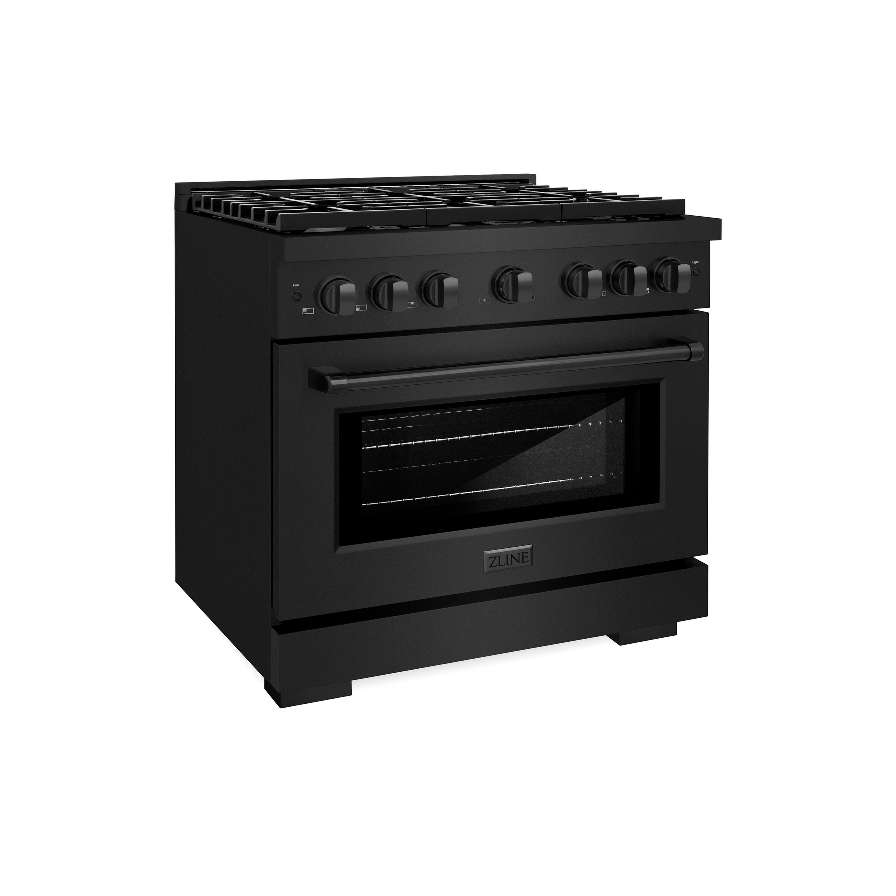 ZLINE KITCHEN & BATH SGRB-36 Paramount 36-in 6 burners 5.2-cu ft Convection Oven Freestanding Natural Gas Range ( Black Stainless Steel )