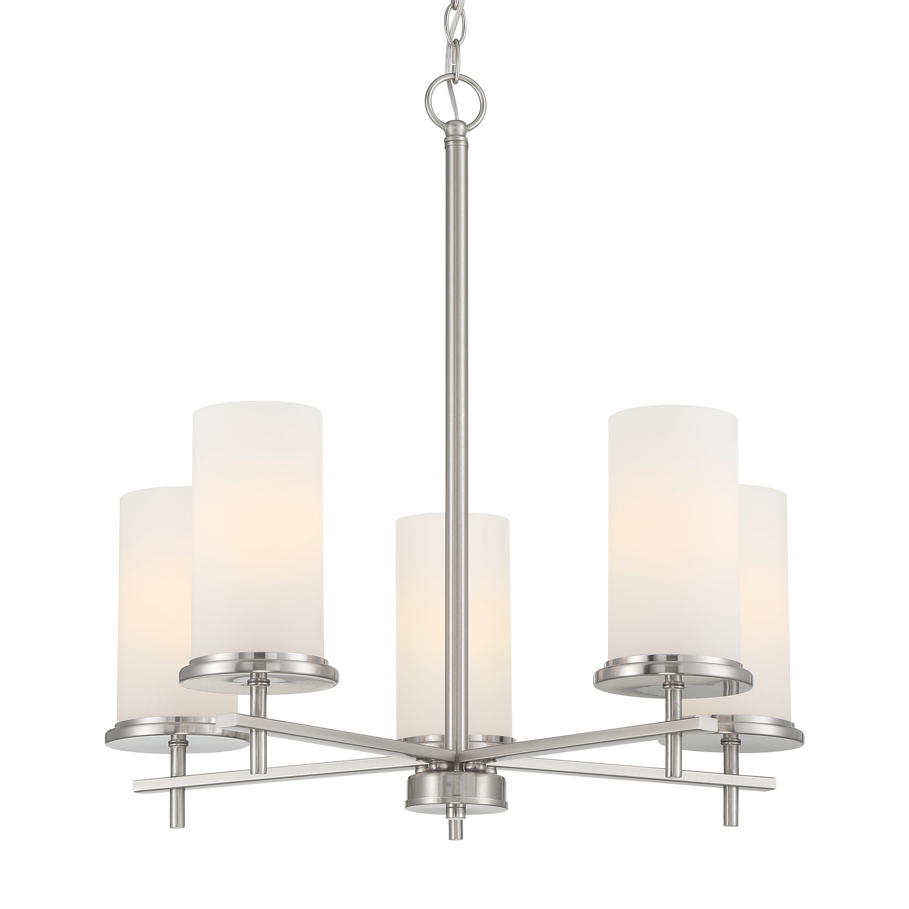 Cascadia Monrovia 5-Light Brushed Nickel Transitional Chandelier