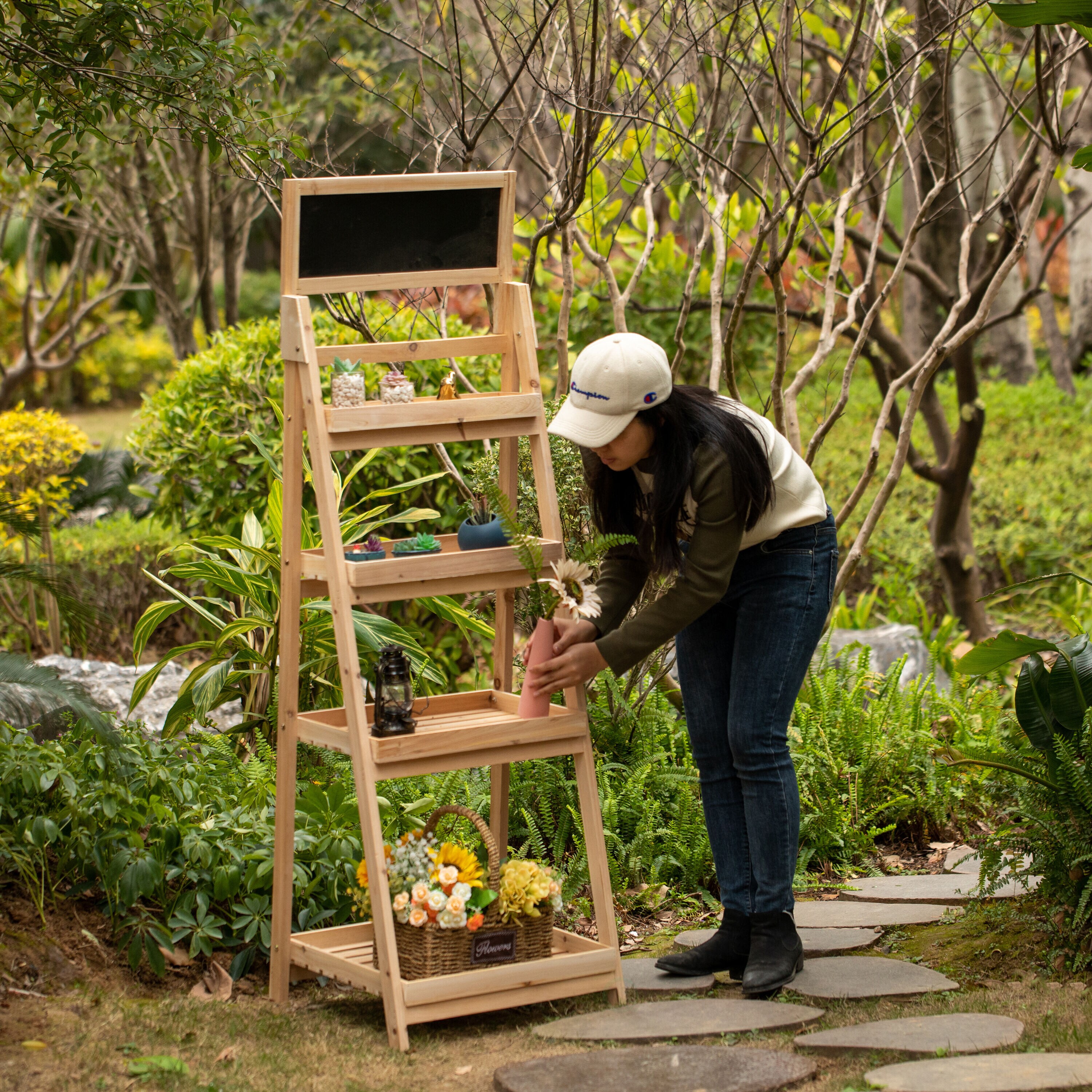 Vintiquewise QI004598 Plant-Stand - View #2