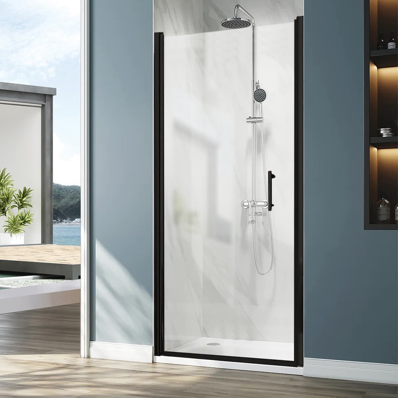 Wellfor Sl Shower Door 29-1 2-in To 30-in X 72-in Single Frameless 