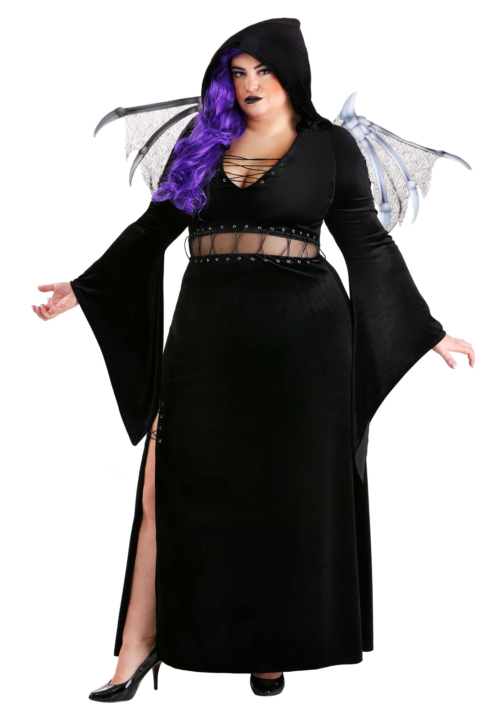 HalloweenCostumes - FUN Costumes Plus Size Women's Winged Reaper Costume Scary Women's Costumes 2X