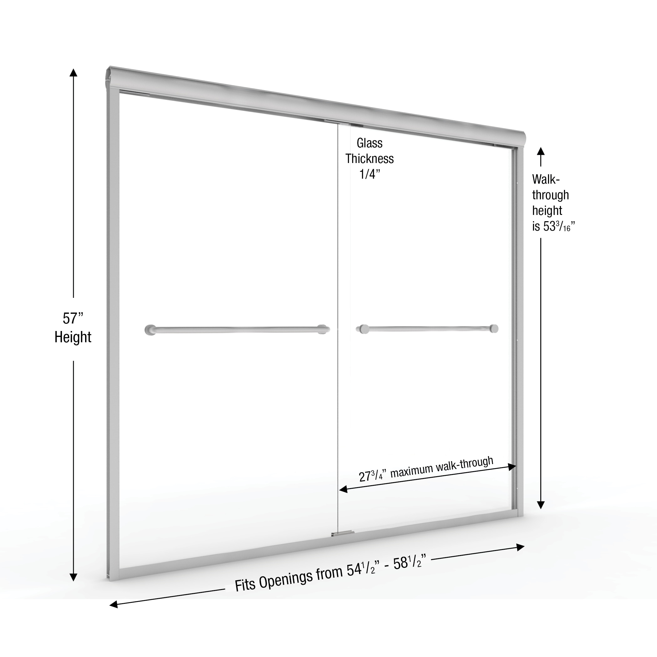 Basco INFH05A5857CLBN Bathtub-Doors - View #2
