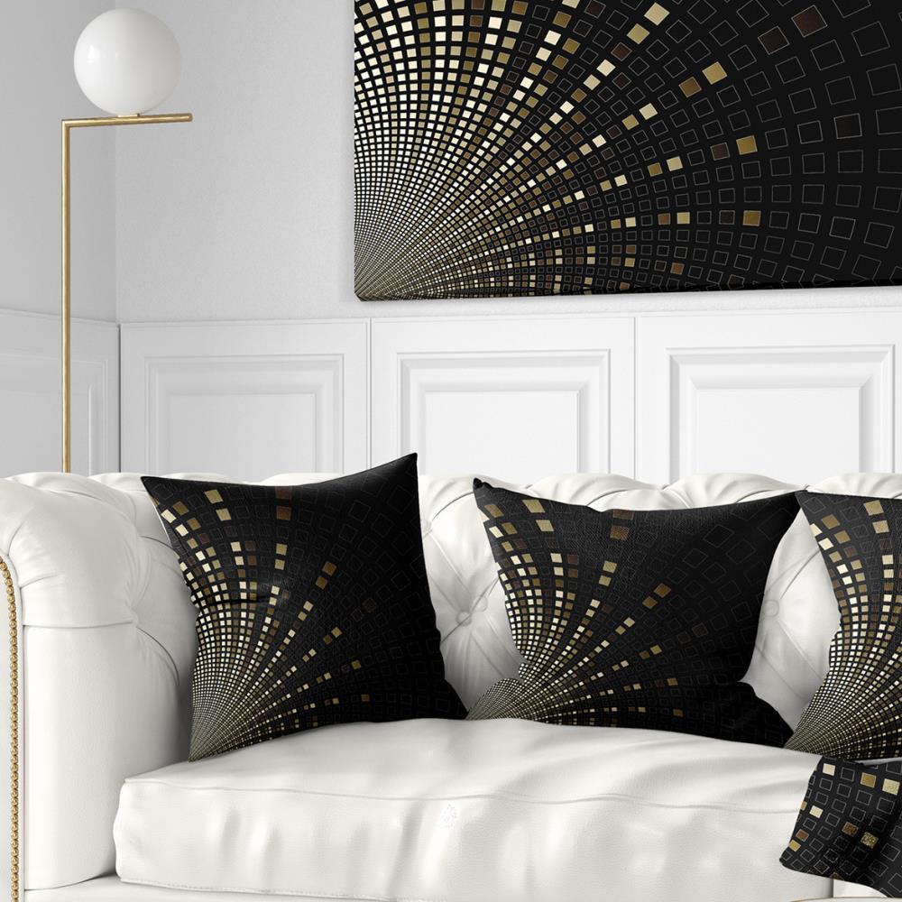 Designart CU16418-16-16 16-in x 16-in Black Indoor Decorative Pillow