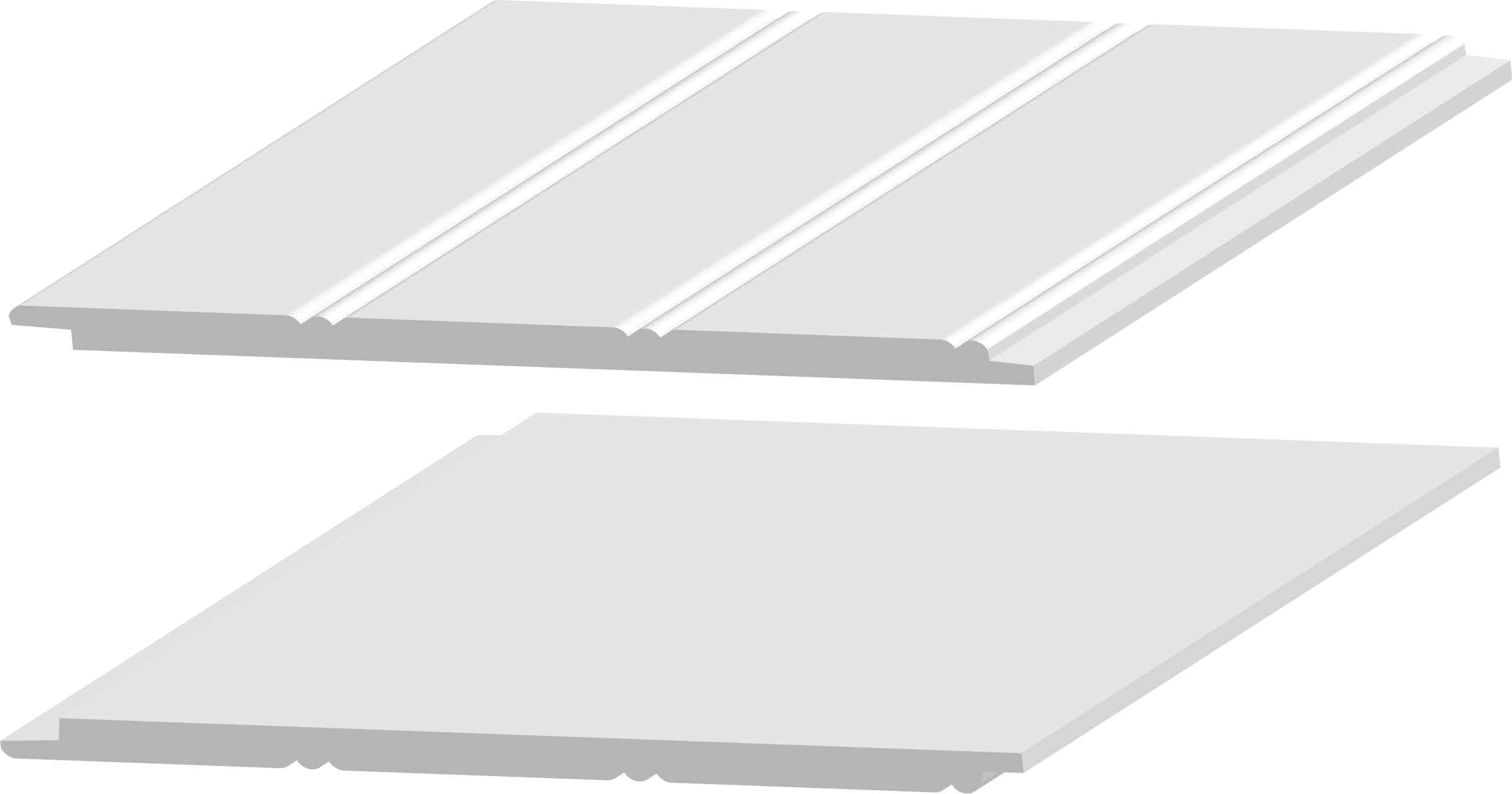 REVESTIMIENTO DE PARED DE PVC White Plank 265 x 33 cm