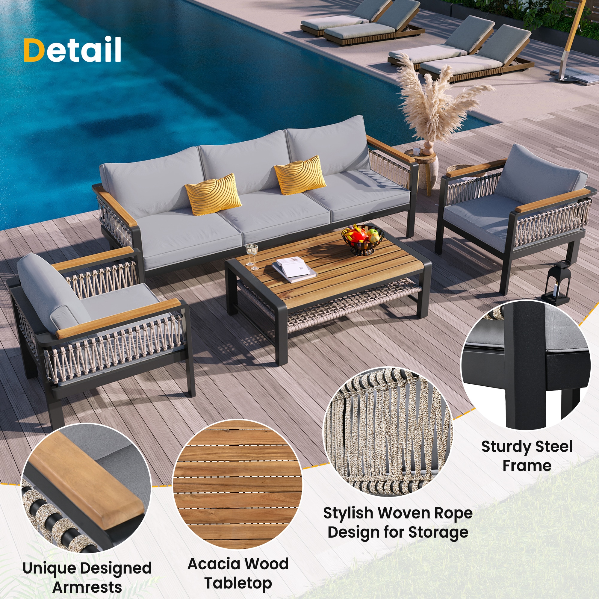 Maocao Hoom SH00130E Patio-Conversation-Sets - View #5