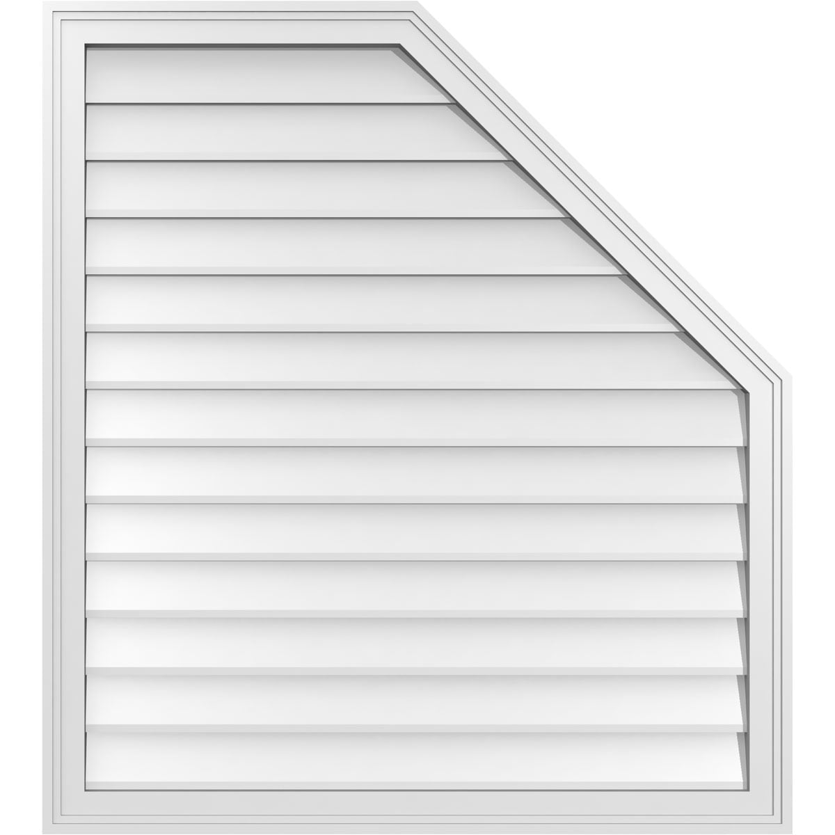 Ekena Millwork GVPOR36X4002SN 36-Inches x 40-Inches Off-white Octagon PVC Gable Louver Vent