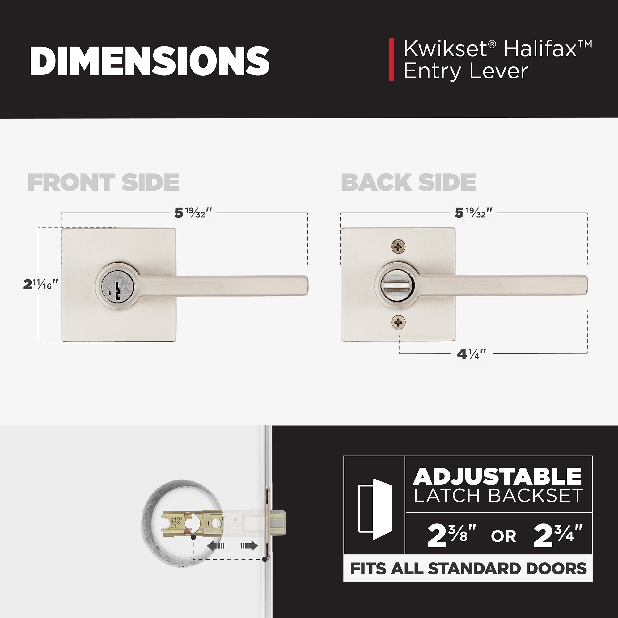 Kwikset Signature Series 740HFL SQT 15 SMT CP Door-Handles - View #8