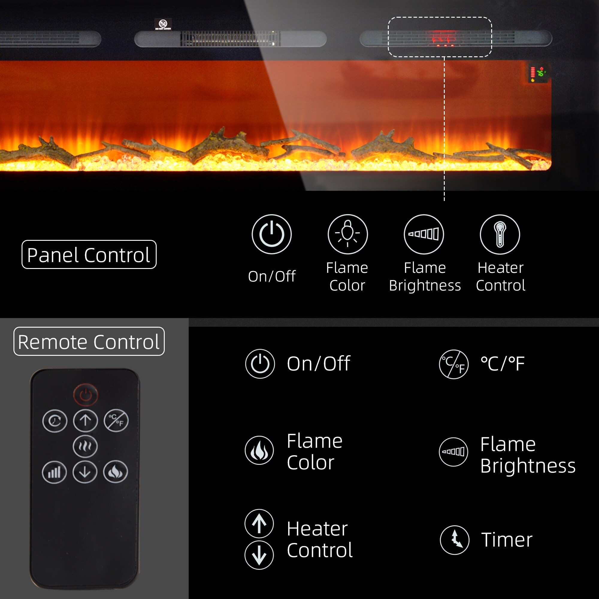 BABOOM BOM-9133977-OR Electric-Fireplaces - View #5