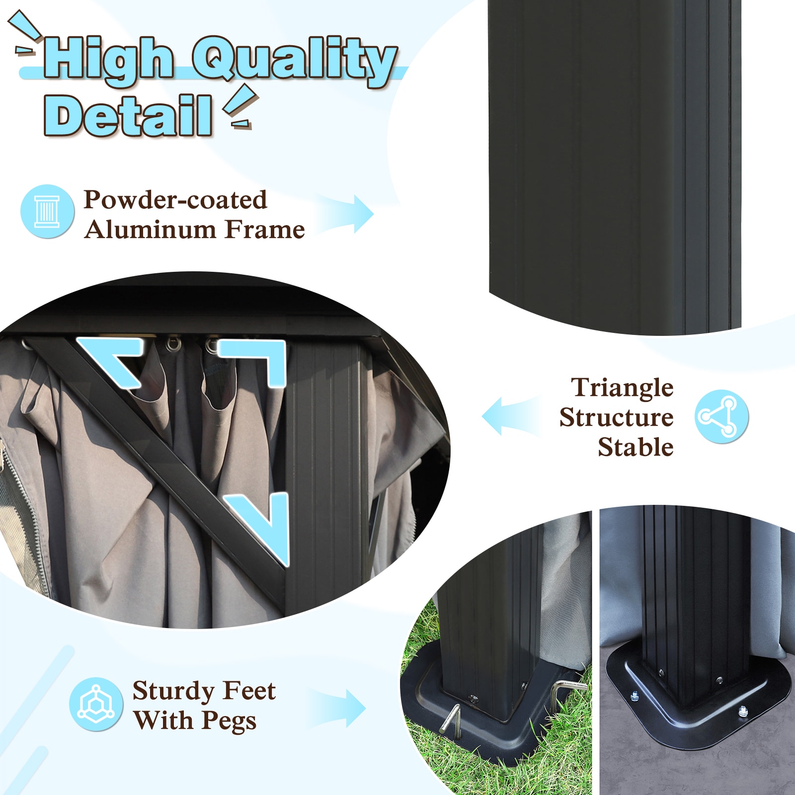 VEIKOUS PG0201-06-2 Wood-Resin-Gazebos - View #8