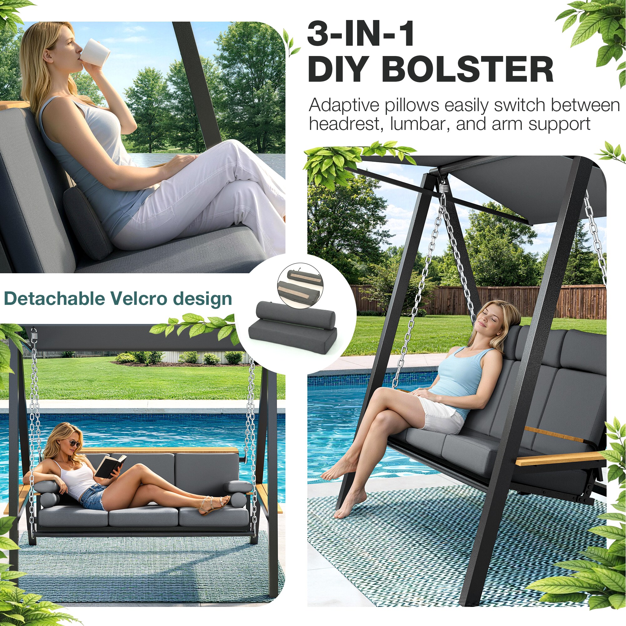PamaPic QQY-TY-3-WL1 Replace-Porch-Swing-Glider-Tops - View #5