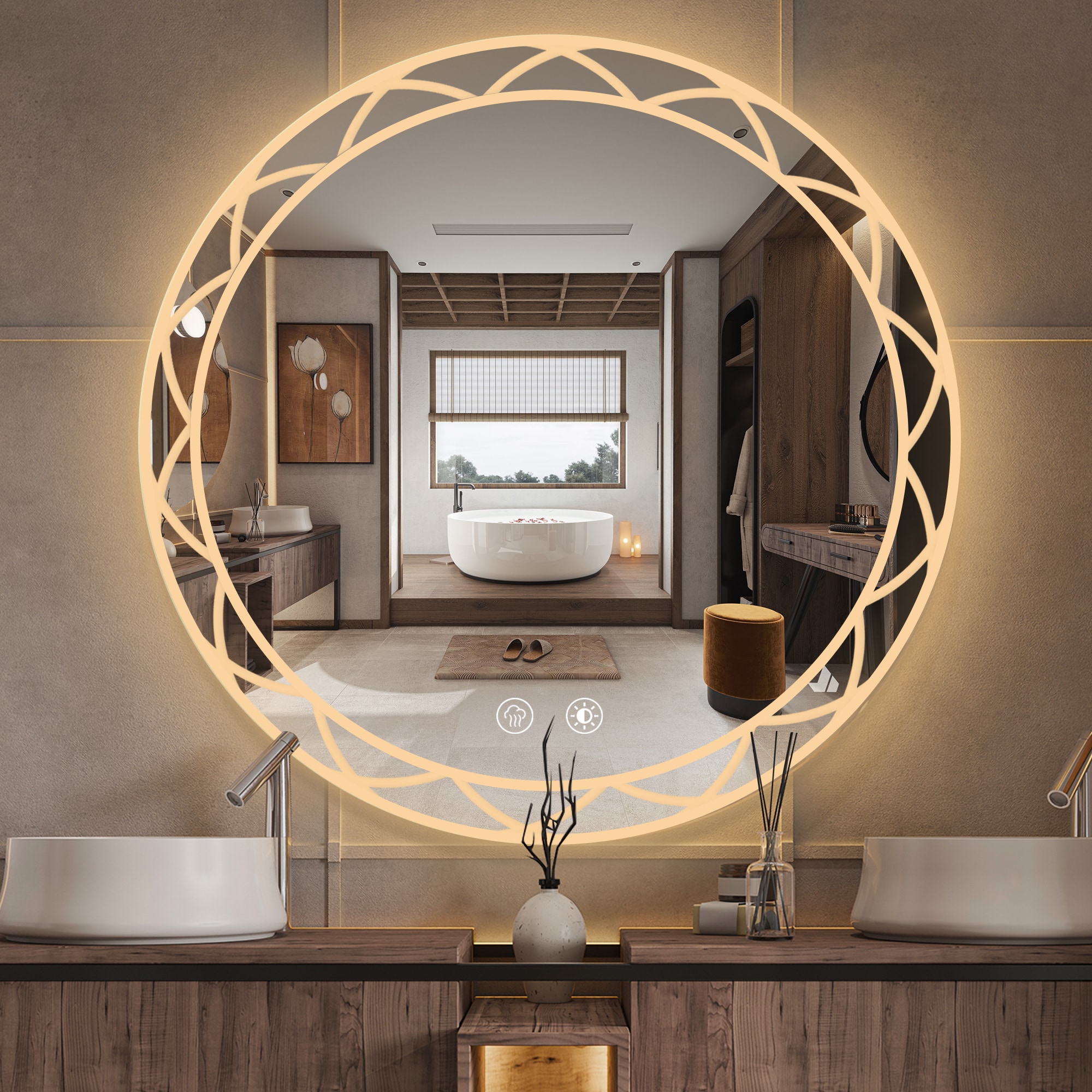 Bybafun YD5100004 Framed-Bath-Mirrors - View #4