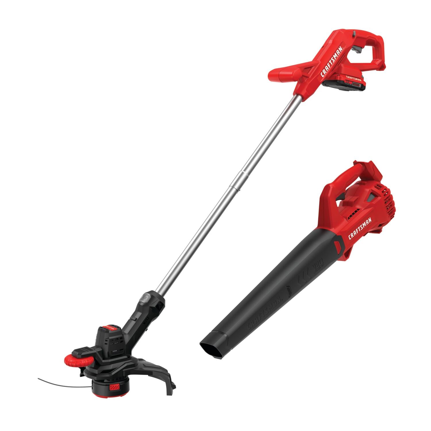 CRAFTSMAN 20 volt Max Cordless Battery String Trimmer and Leaf