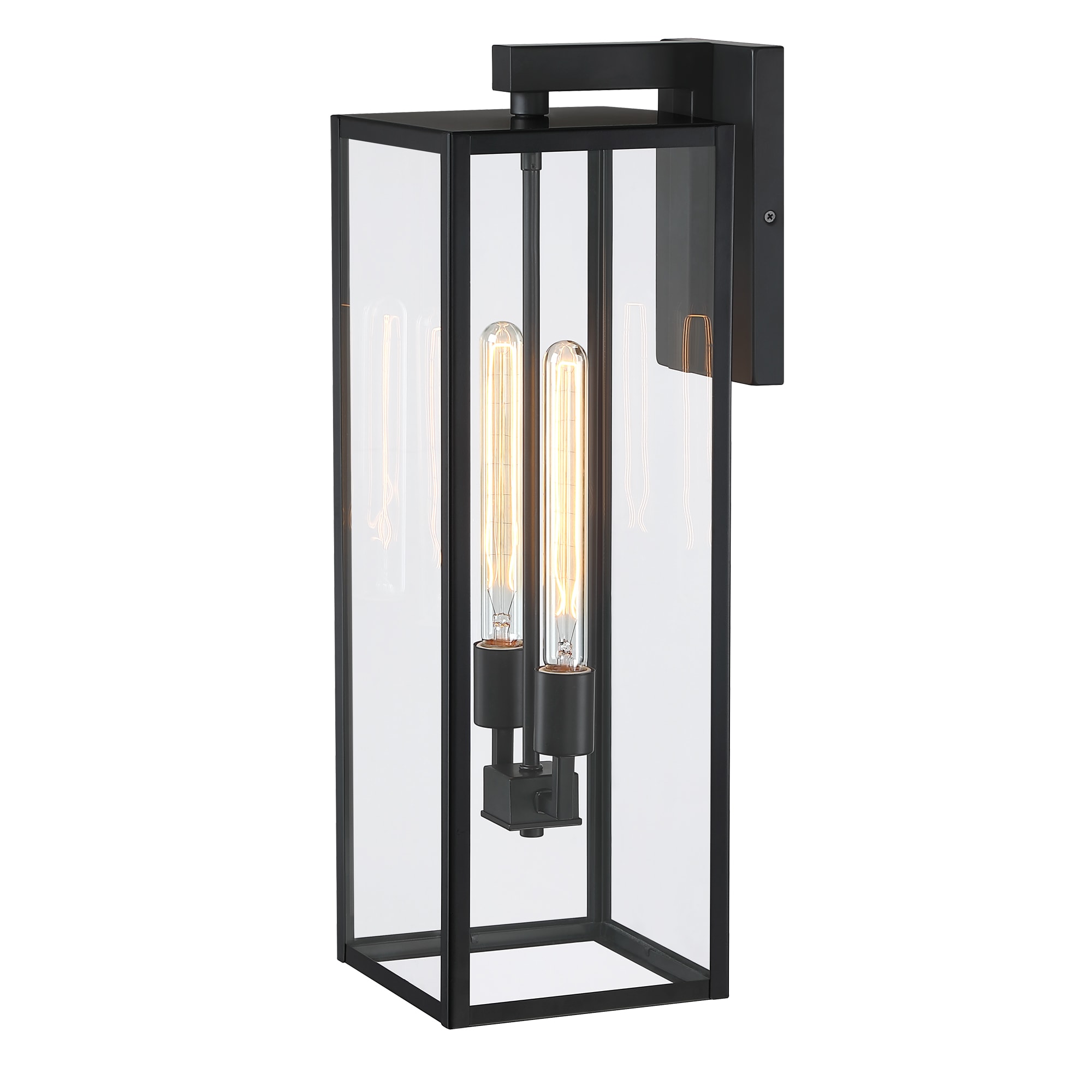 Hukoro 2-Light 25-in H Matte Black Outdoor Wall Light FL18902-BK at ...