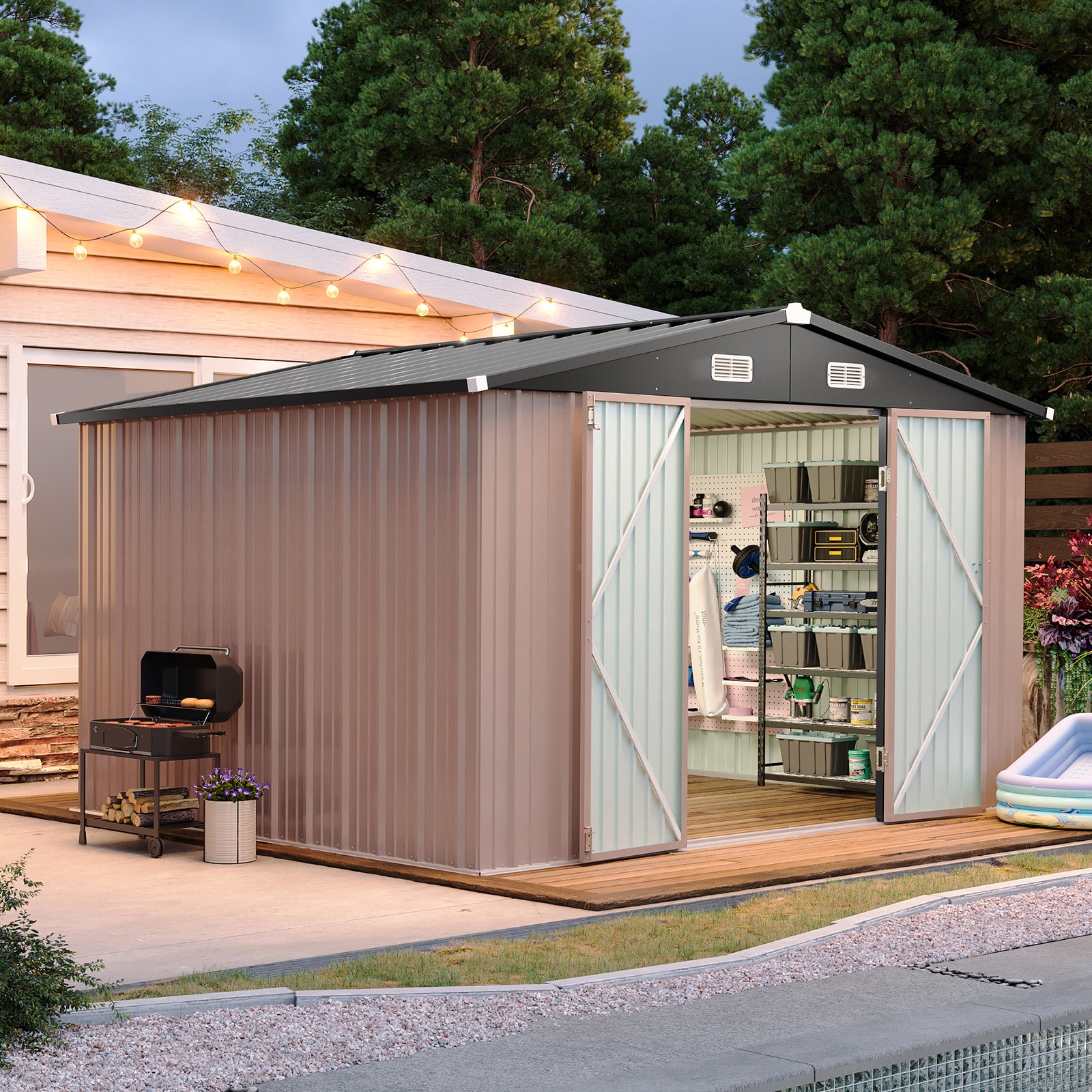 AOXUN AX-2027R Metal-Storage-Buildings-Sheds - View #8