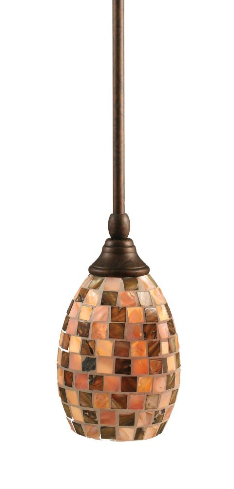  LWTK003423 Brooster Bronze Transitional Textured Glass Bowl Mini Hanging Pendant Light