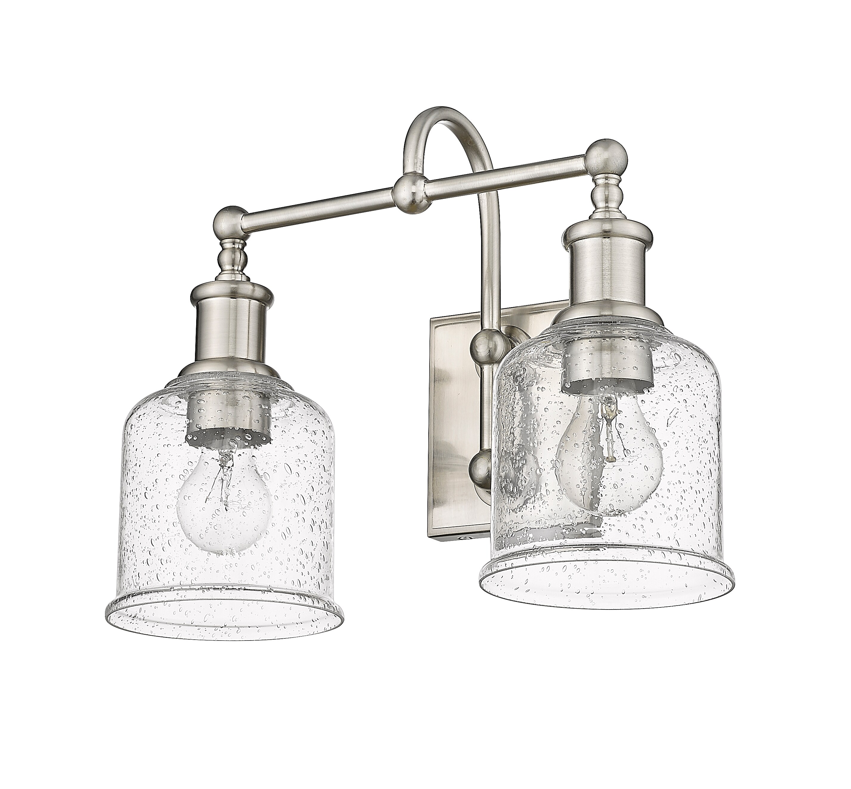 Bryant Vintage Industrial 2-Light Wall Sconce in Matte Black
