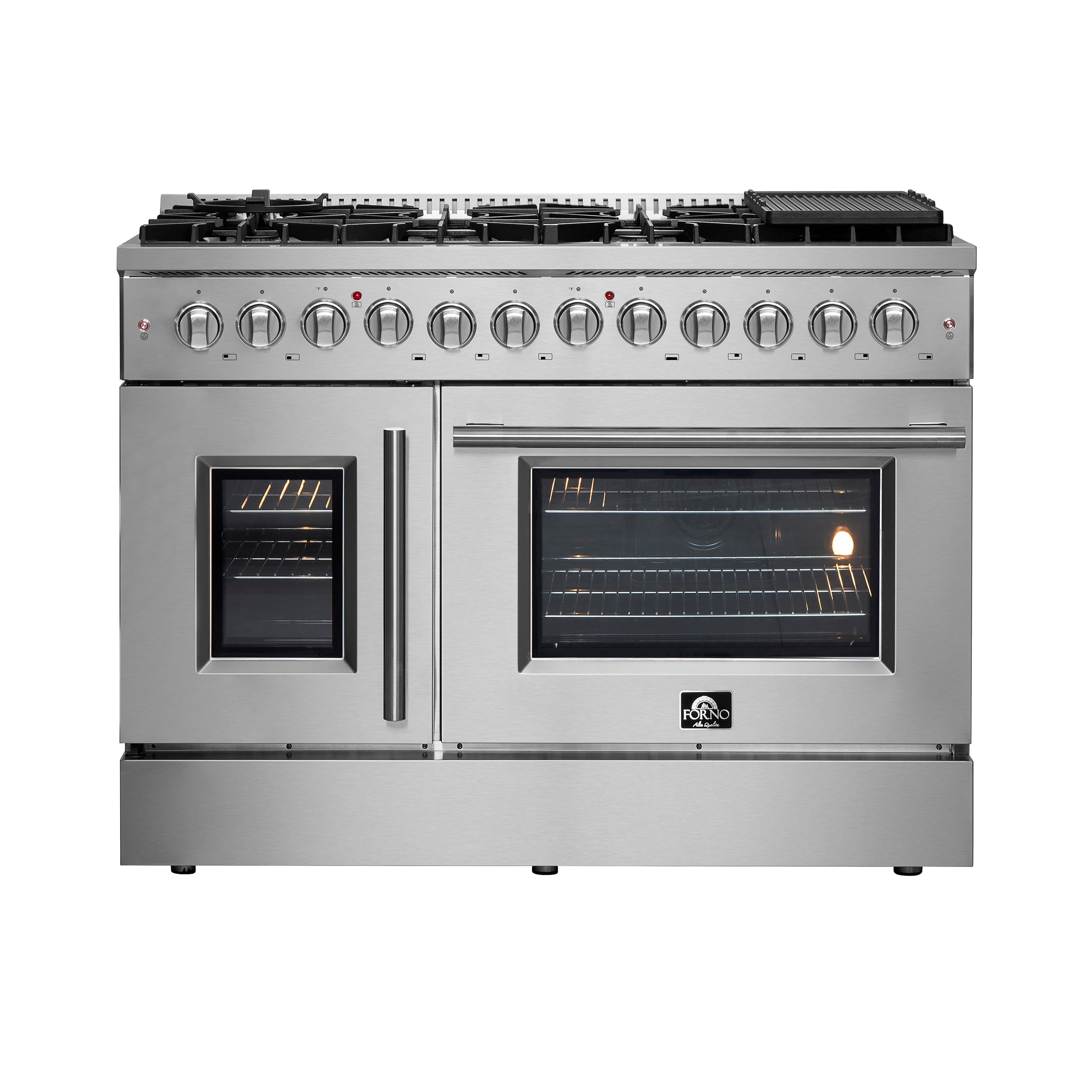 FORNO 48-in 8 Burners 4.32-cu ft / 2.26-cu ft Convection Oven ...